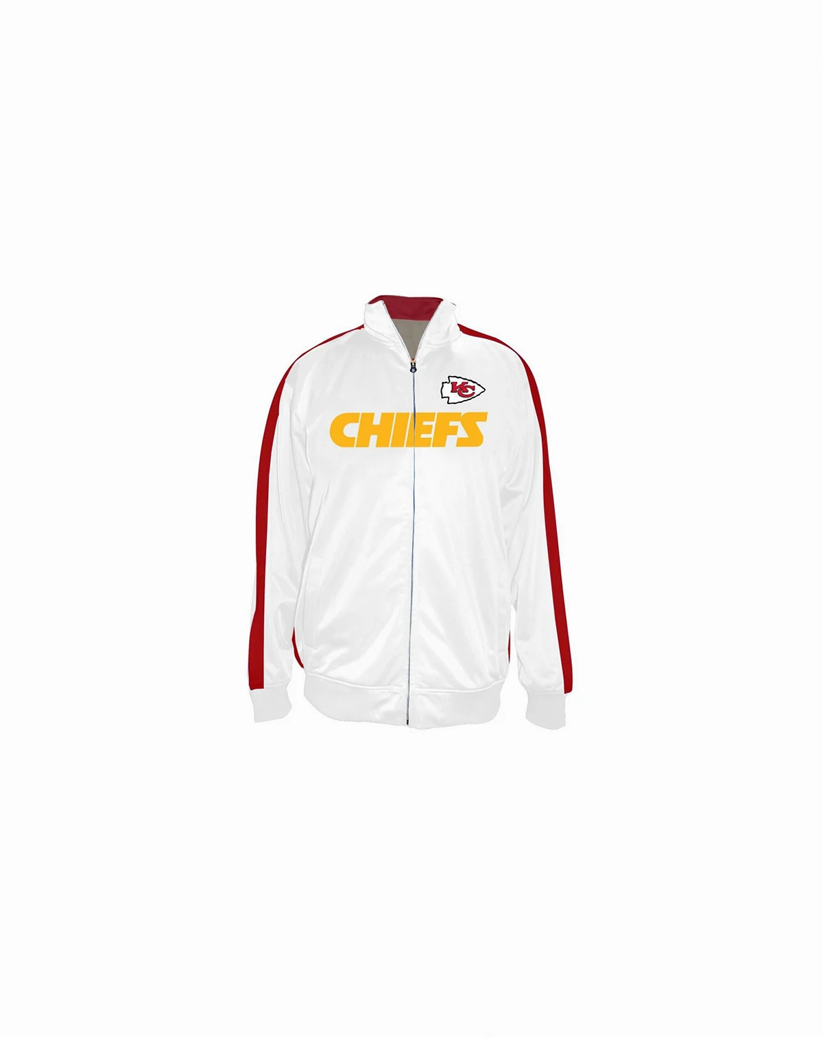 Men's White Kansas City Chiefs Big Tall Tricot Full-Zip Track Jacket