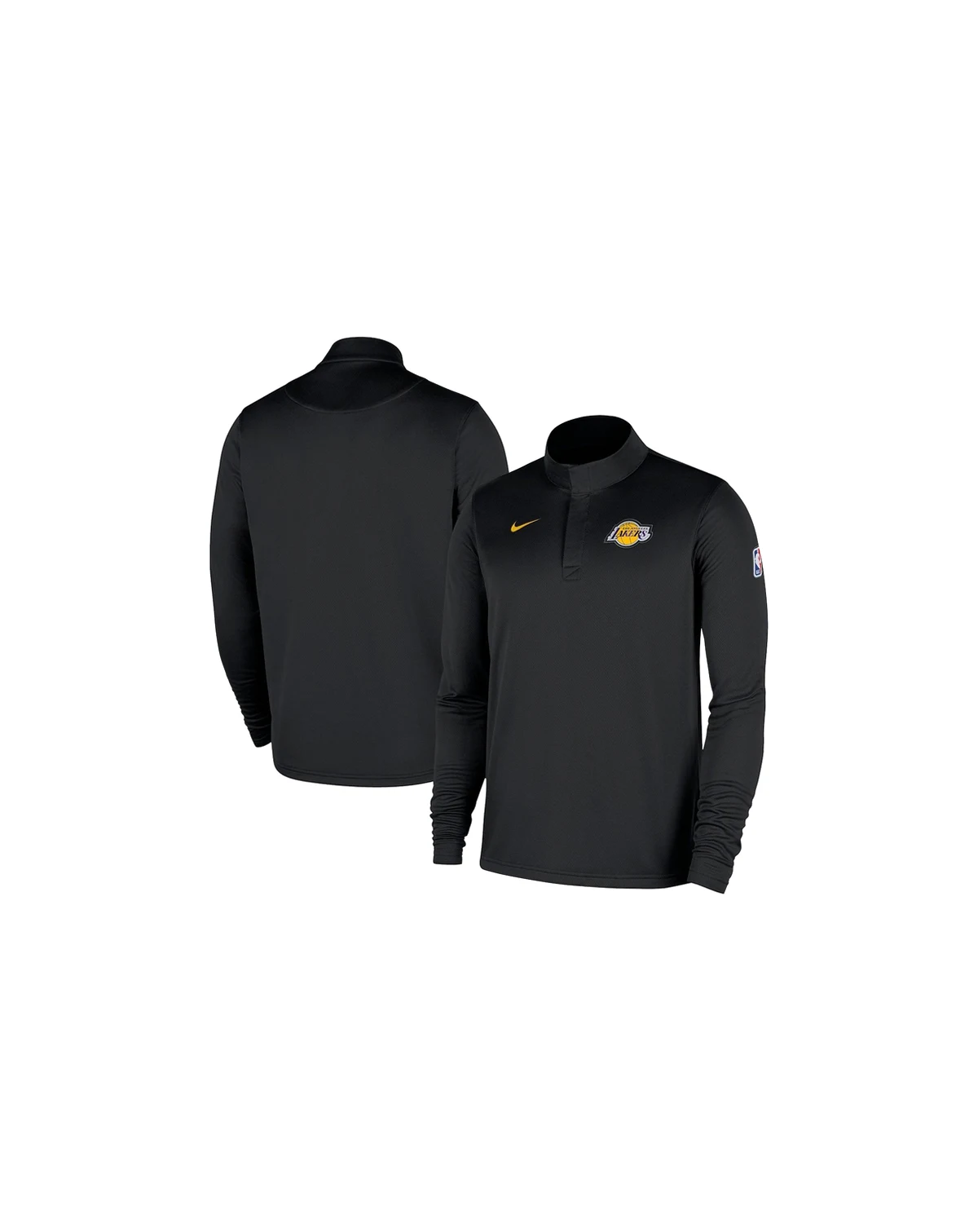 Men's Black Los Angeles Lakers 2025/26 Authentic Coaches Quarter-Zip Pullover Jacket