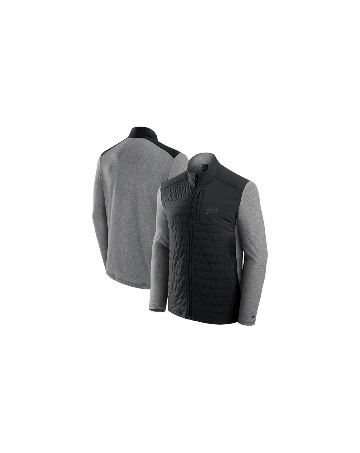 Men's and Women's Black/Heather Gray Buffalo Bills Front Office Tonal Full-Zip Jacket