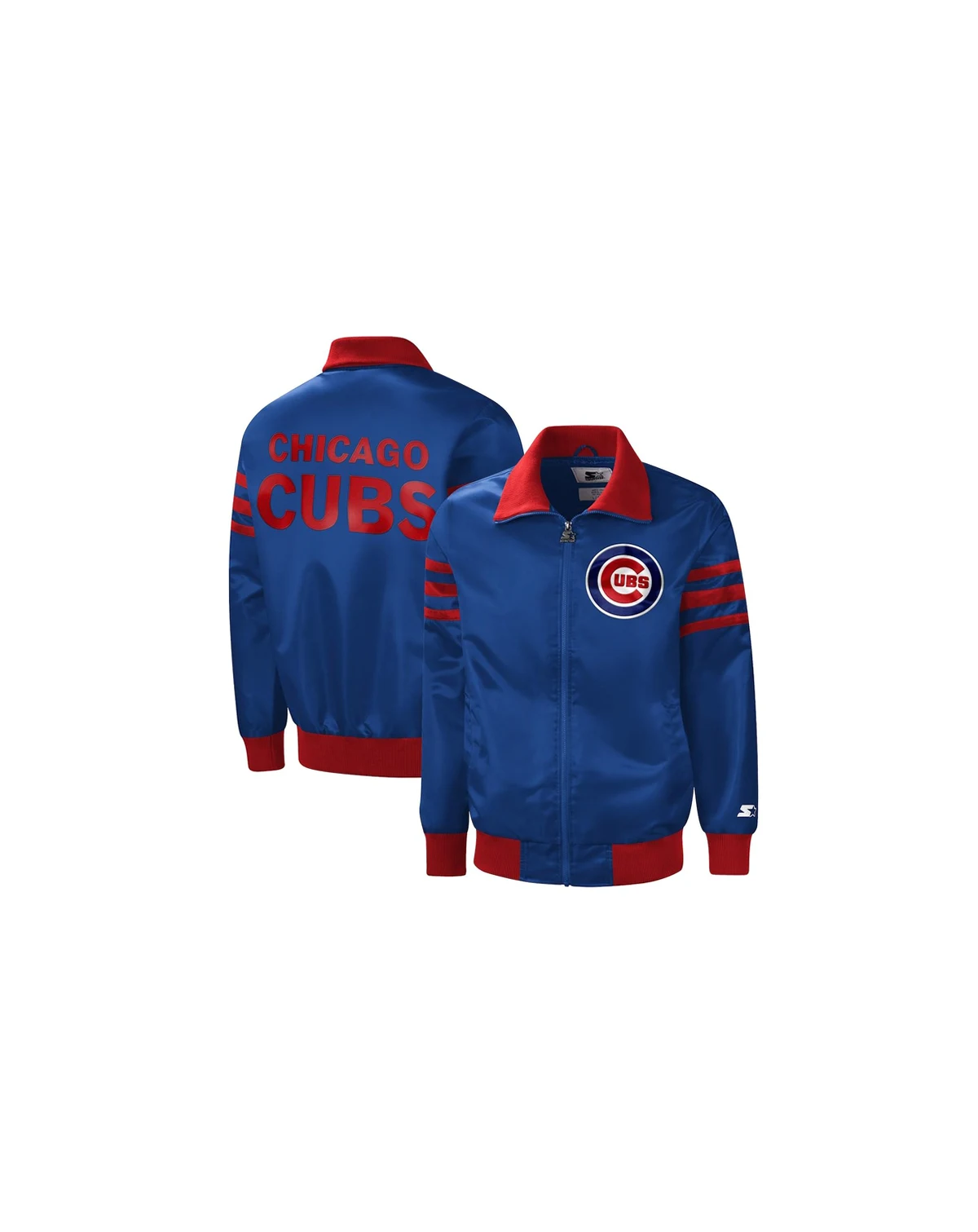 Men's Royal Chicago Cubs The Captain II Full-Zip Varsity Jacket