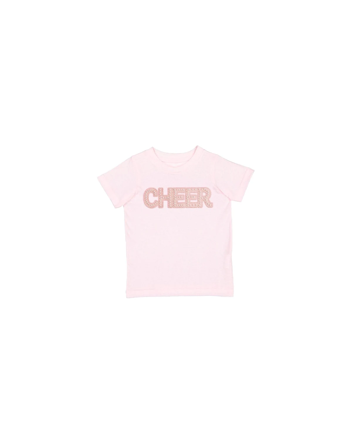 Baby Girls Cheer Pearl Patch Short Sleeve T-Shirt