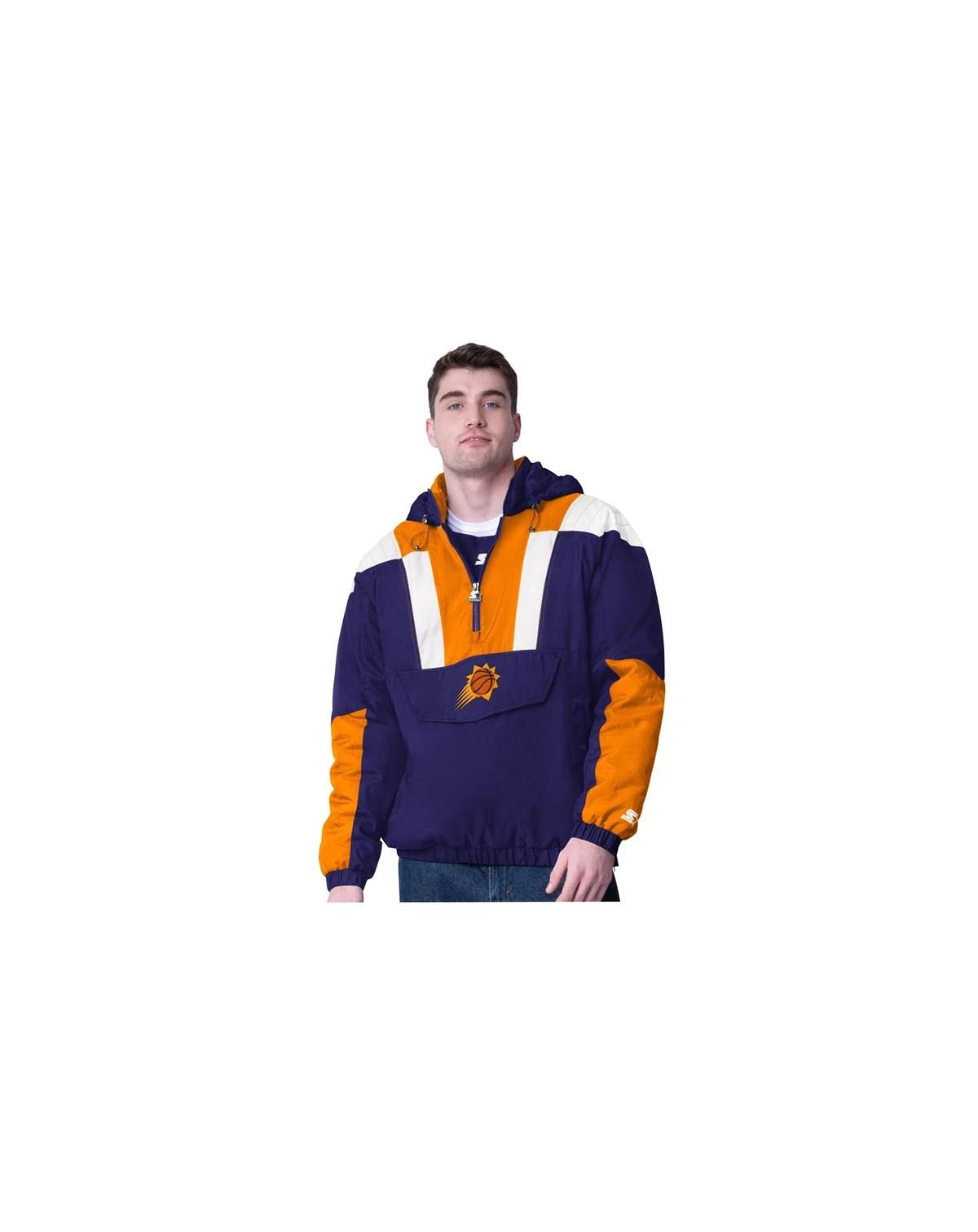 Men's Purple/Orange Phoenix Suns Charger Half-Zip Pullover Jacket