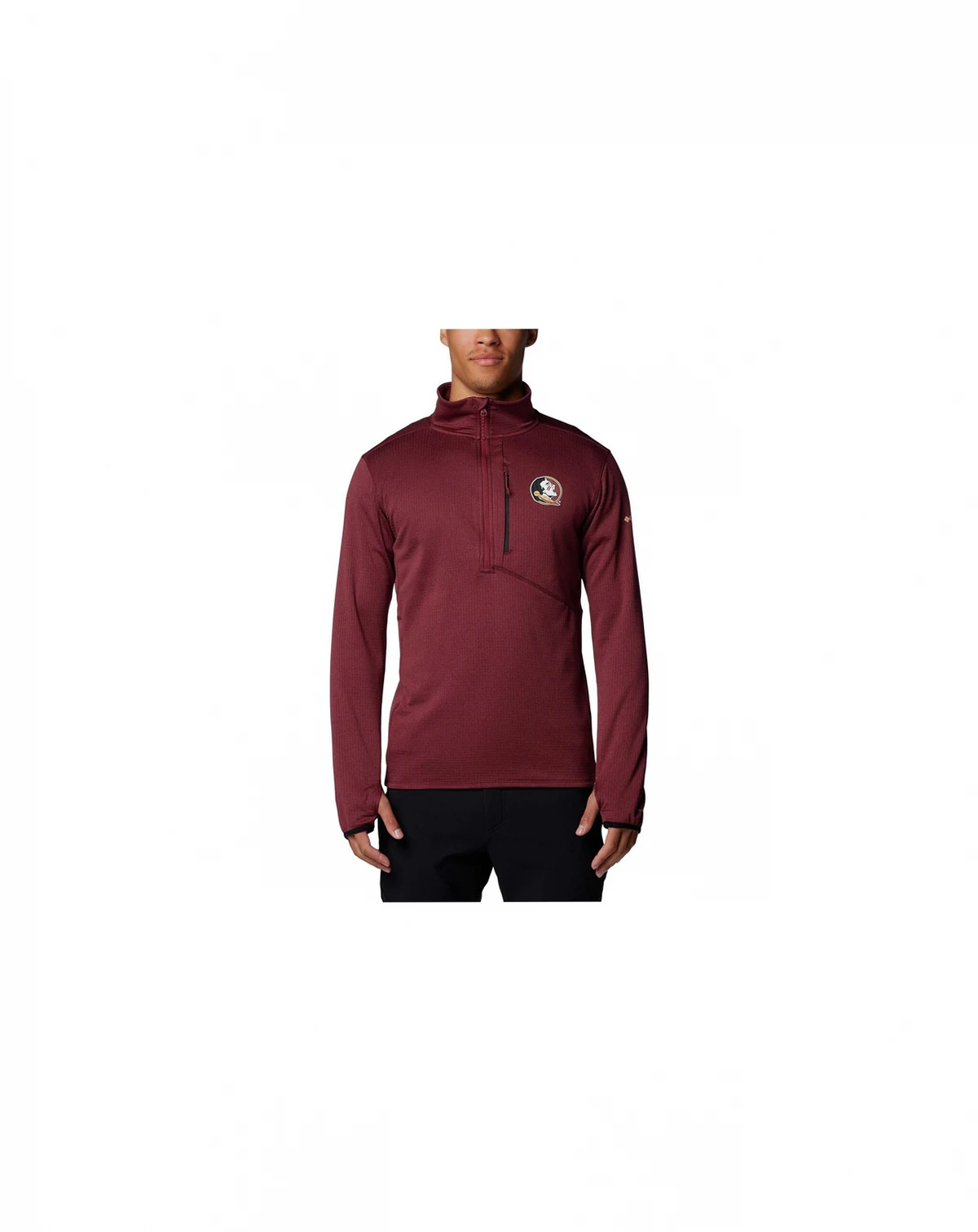 Men's Garnet Florida State Seminoles Park View Grid Fleece Omni-Wick Half-Zip Jacket