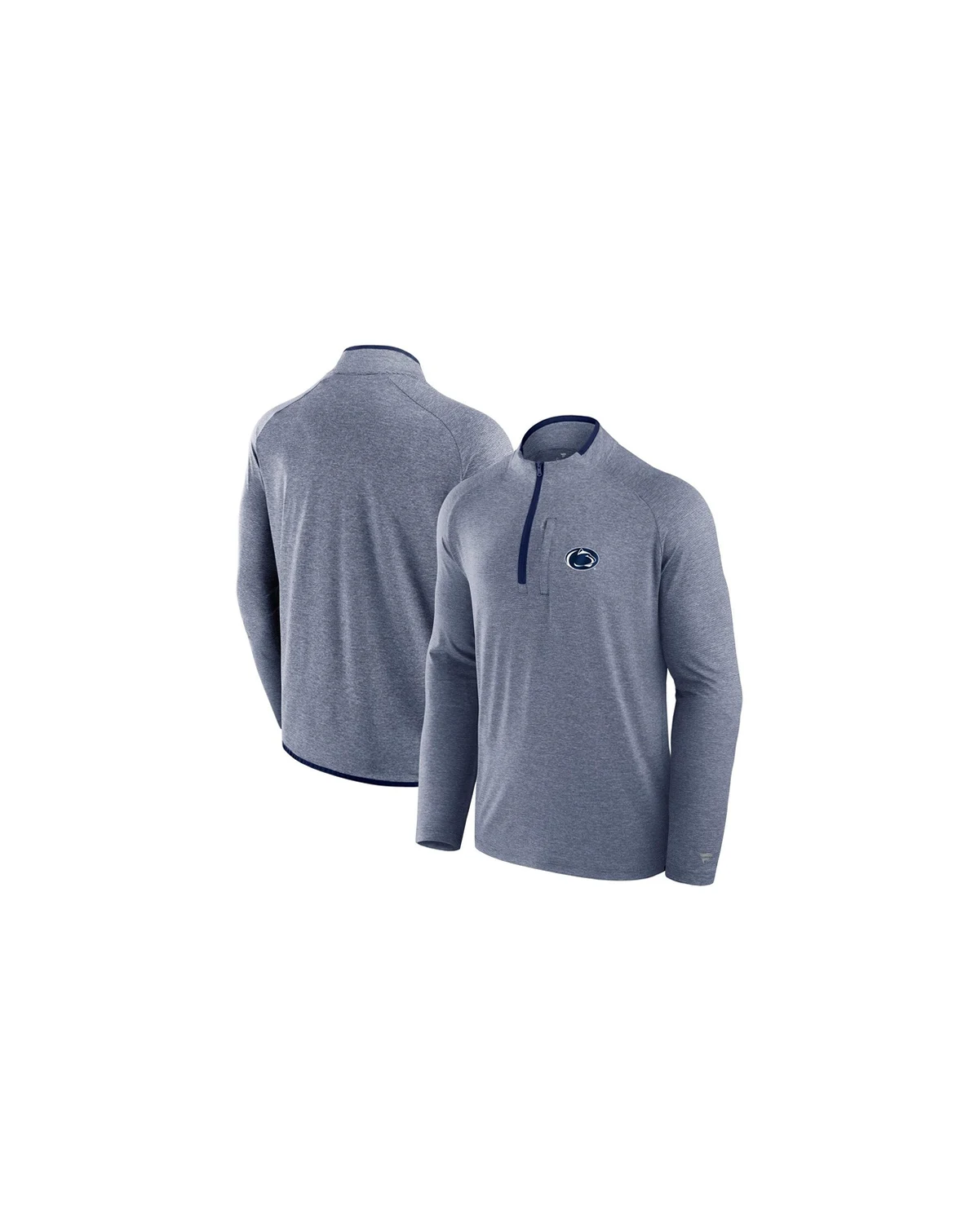 Men's Navy Penn State Nittany Lions Mock Neck Half-Zip Pullover Jacket