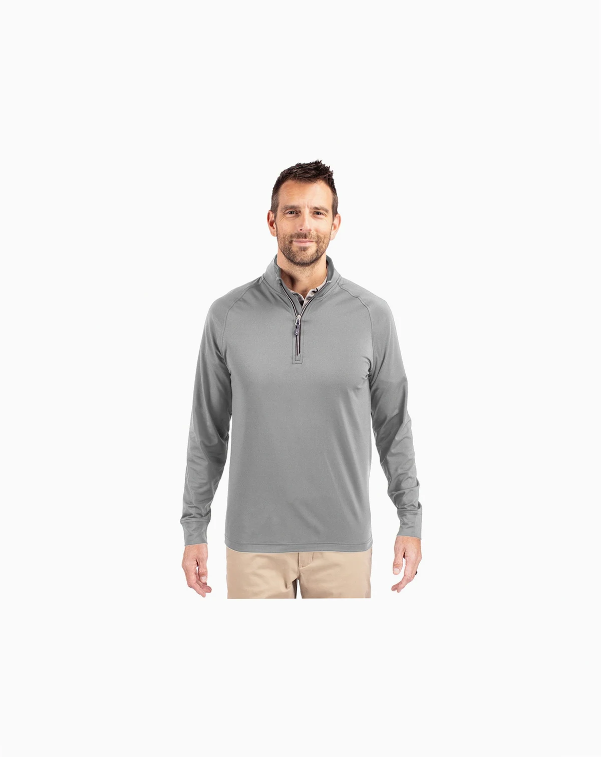 Adapt Eco Knit Stretch Recycled Mens Quarter Zip Pullover Jacket