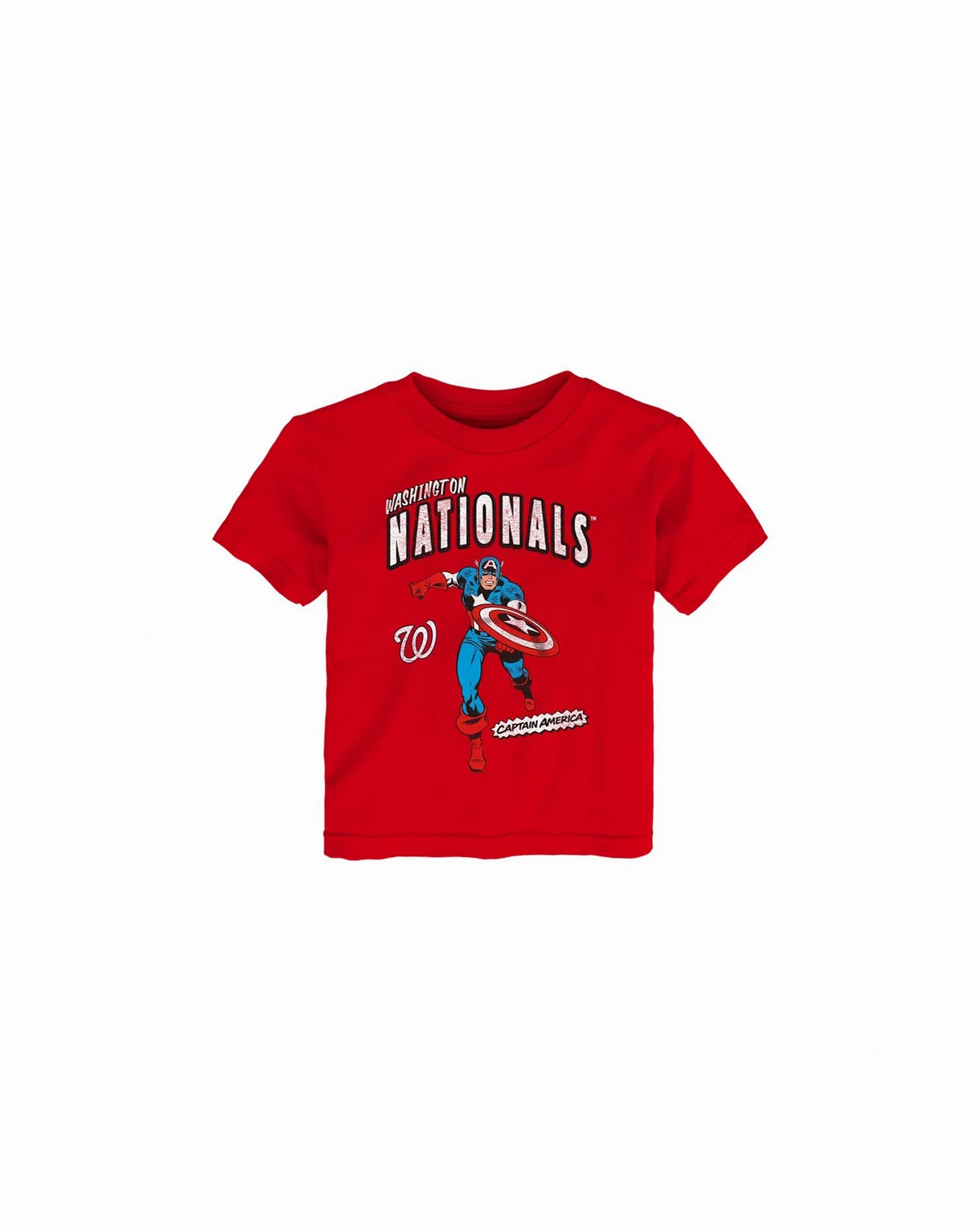 Toddler Boys and Girls Red Washington Nationals Team Captain America Marvel T-shirt