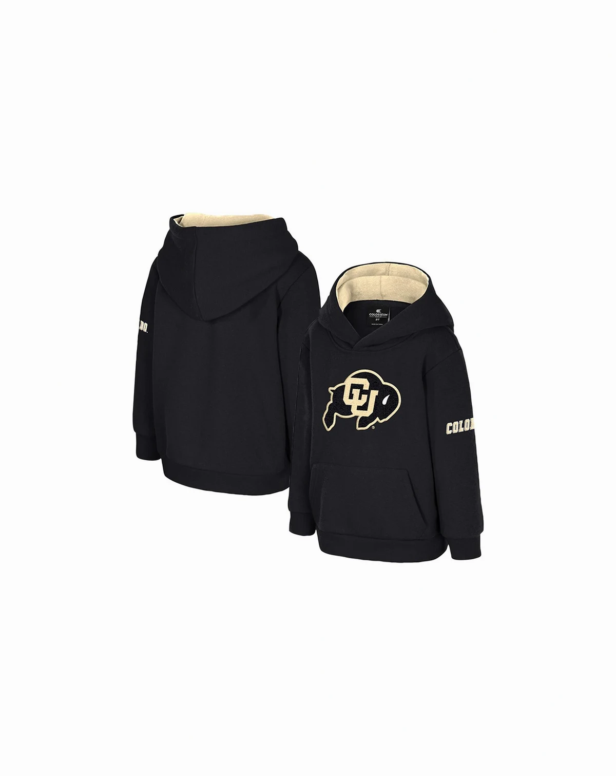 Toddler Black Colorado Buffaloes Big Logo Volume Fleece Pullover Hoodie