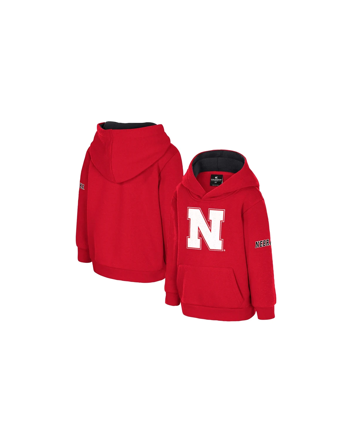 Toddler Scarlet Nebraska Huskers Big Logo Volume Fleece Pullover Hoodie