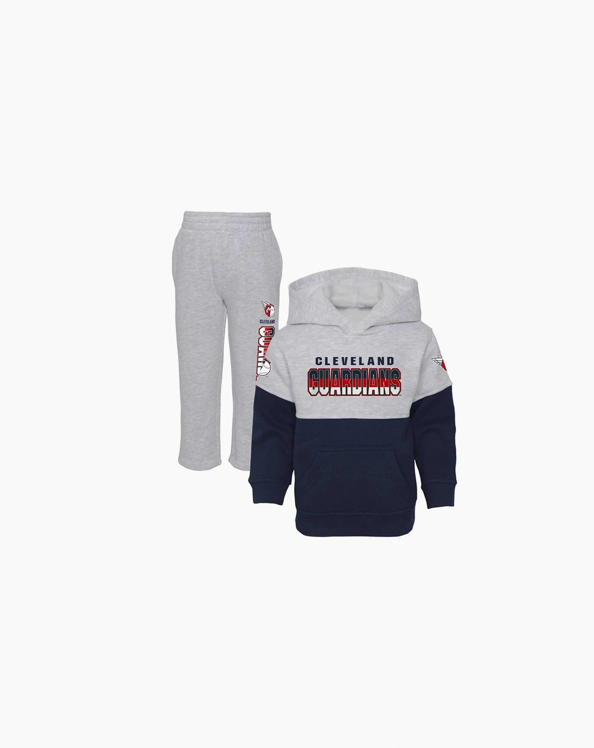 Toddler Boys and Girls Navy, Heather Gray Cleveland Guardians Two-Piece Playmaker Set
