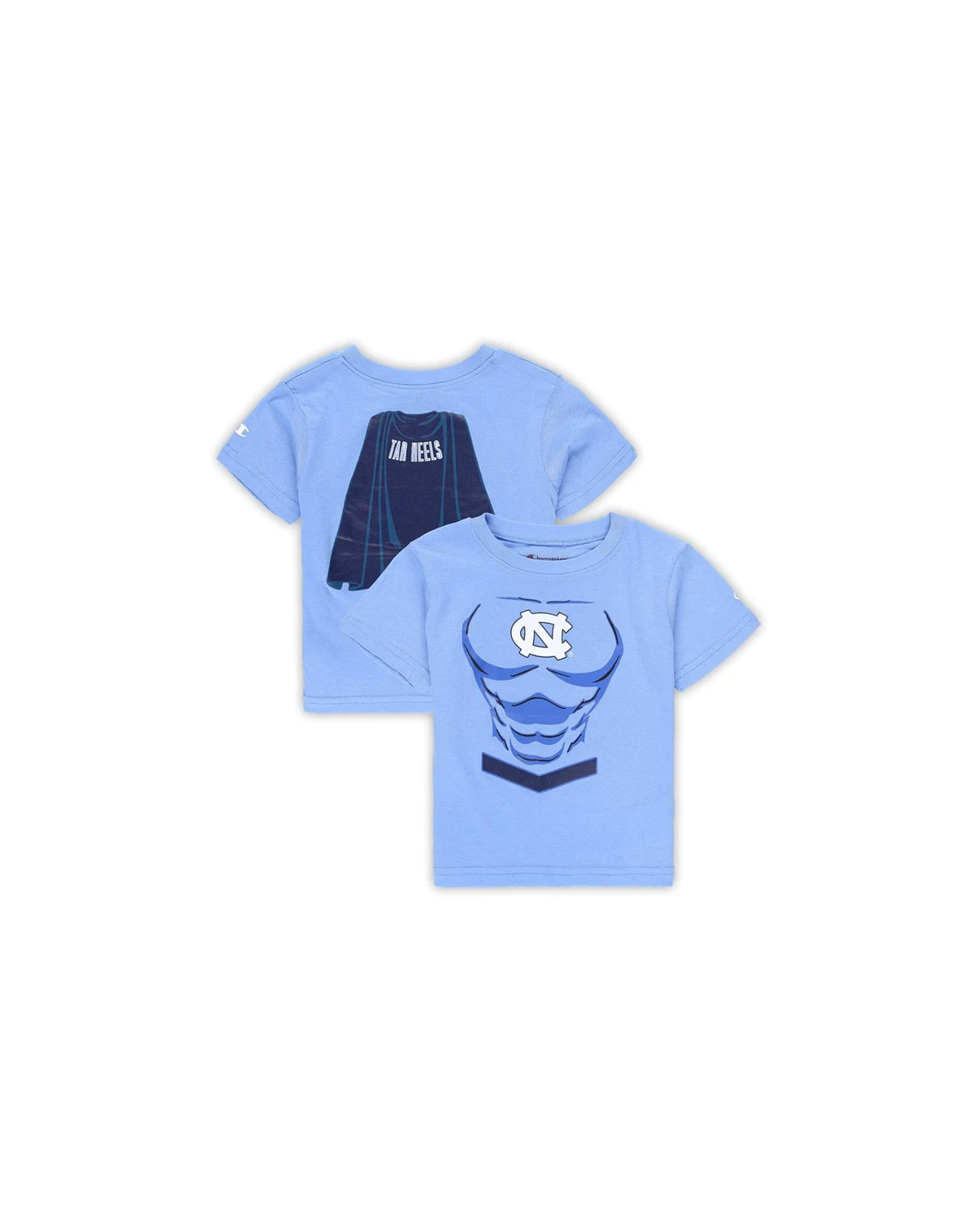 Toddler Boys and Girls Carolina Blue North Carolina Tar Heels Super Hero T-shirt