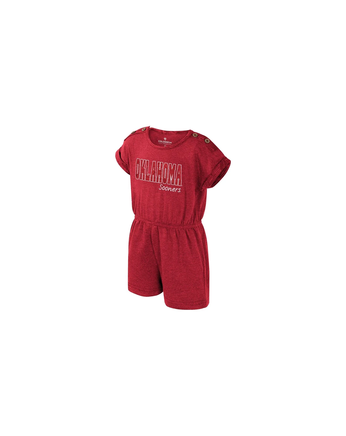 Girls Toddler Crimson Oklahoma Sooners Cinder Romper