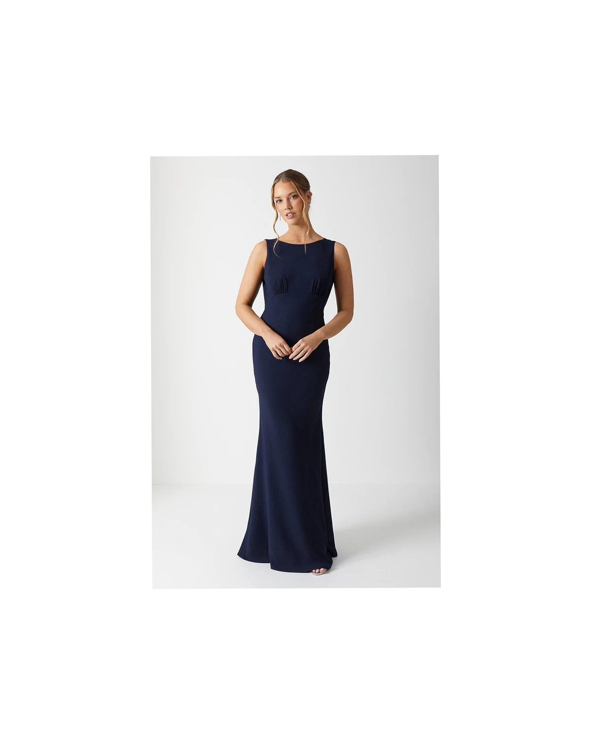 Women's Cowl Back Maxi Bridesmaid Dress