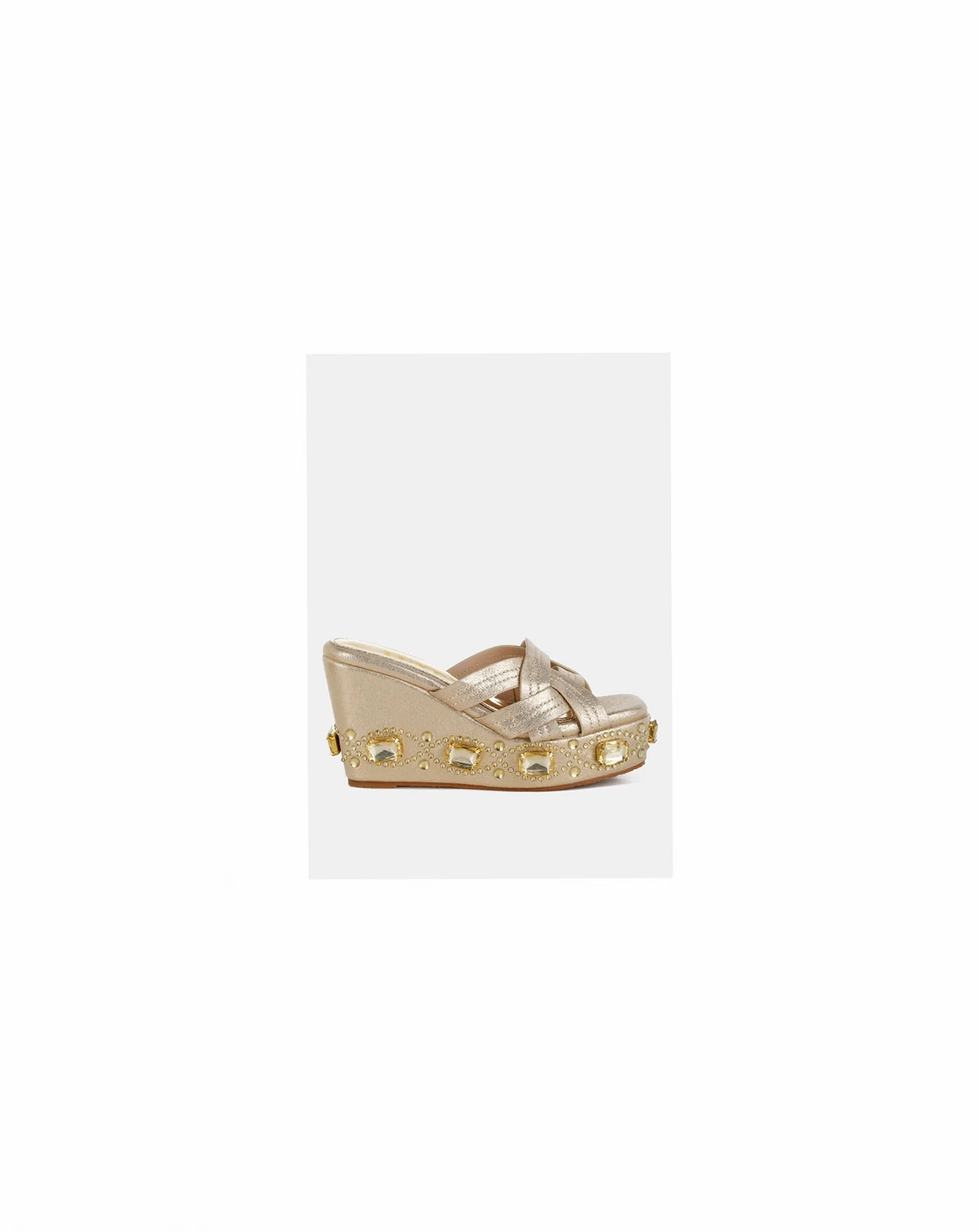 Womens Blistronic Chunky Diamante & Rhinestone Cut-Out Sandals