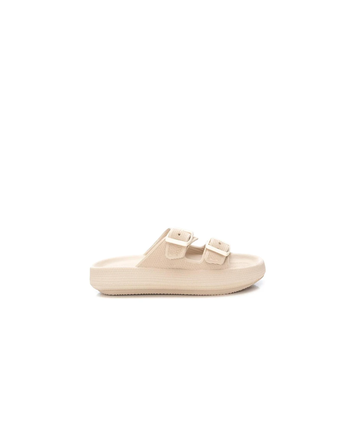 Women's Rubber Flat Sandals By  Beige