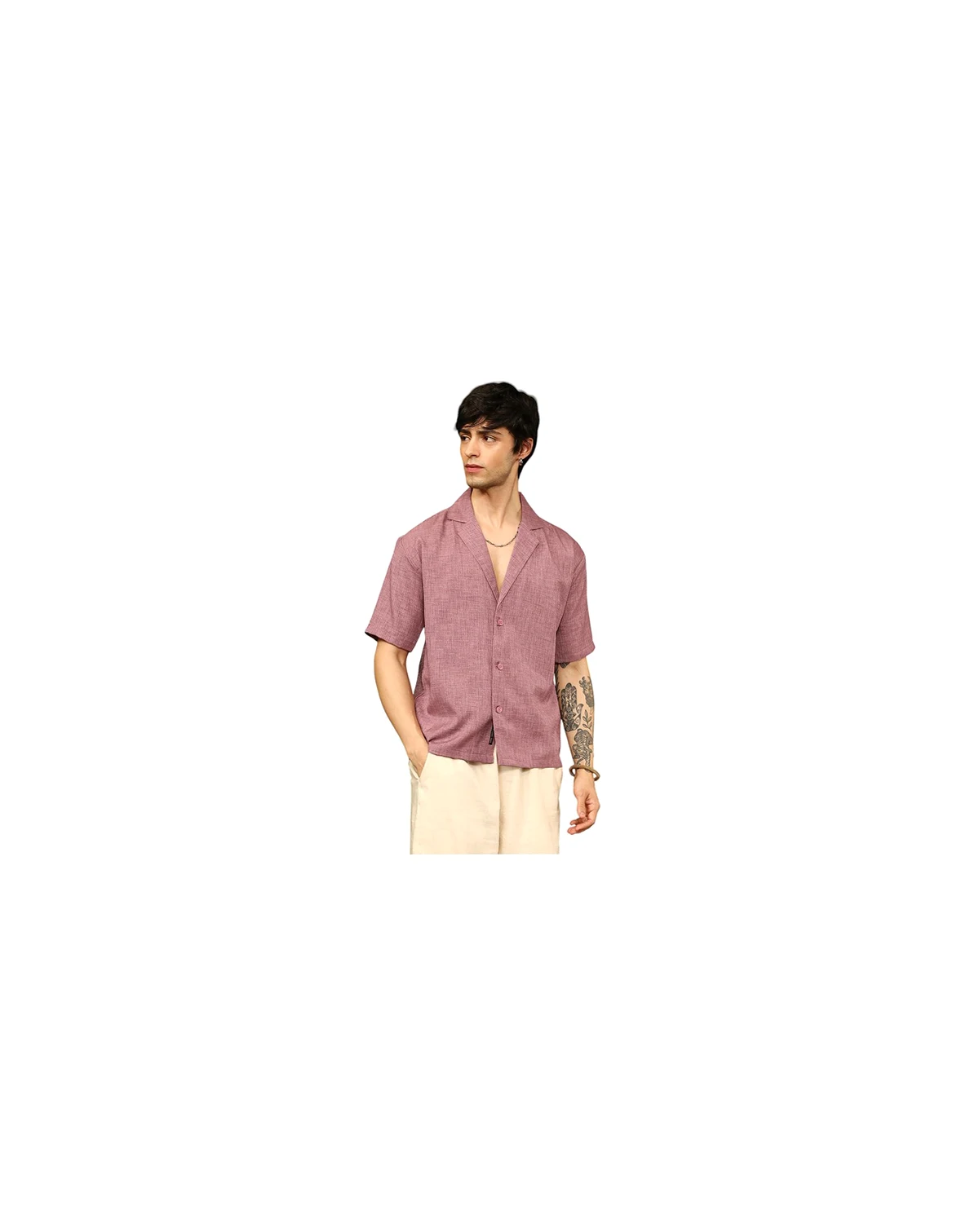 Men's Heathered Korean Oversized Shirt