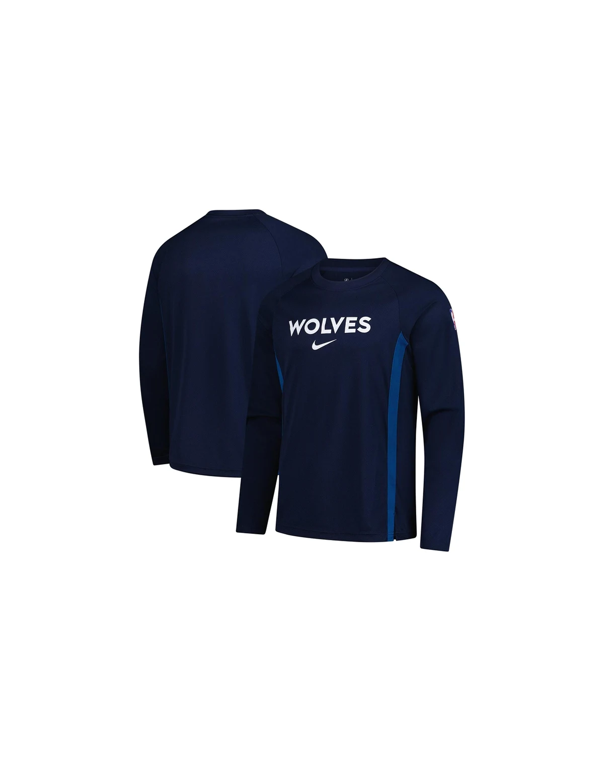 Men's Navy Minnesota Timberwolves 2025/26 Authentic Pre-Game Legend Dri-FIT Long Sleeve Shooting Shirt