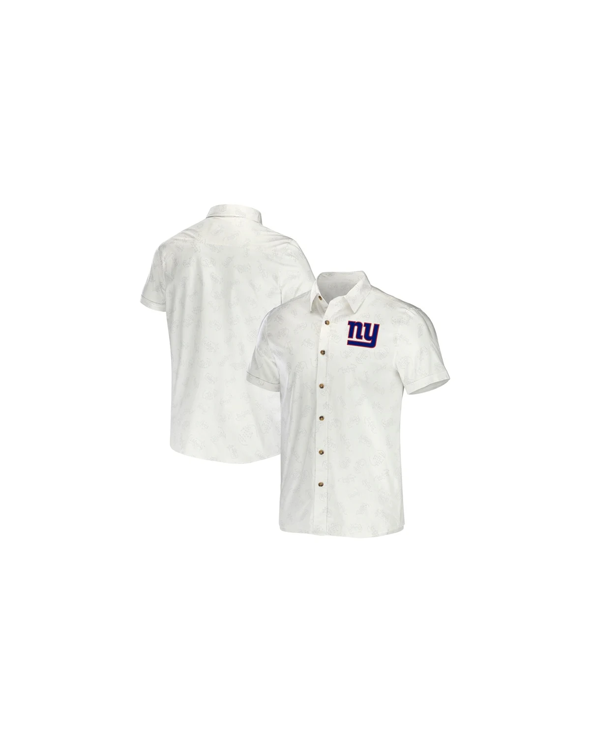 Men's NFL x Darius Rucker Collection by White New York Giants Woven Button-Up Shirt