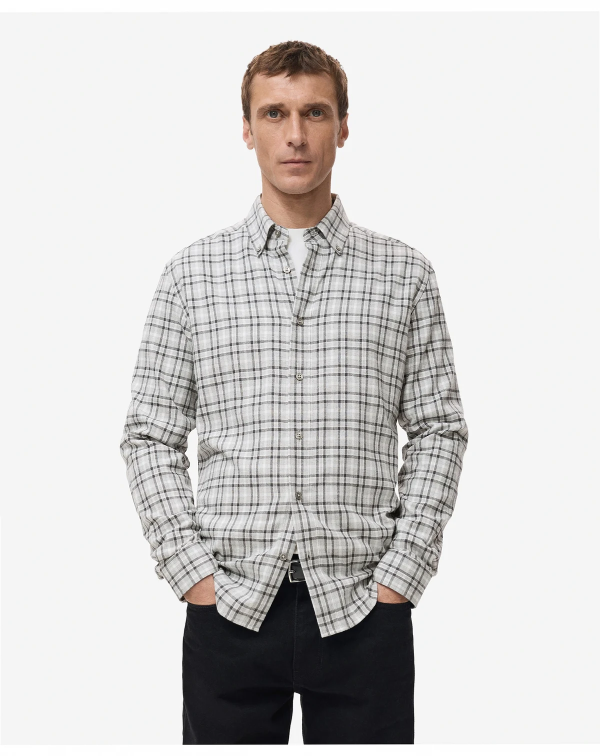 Men's Regular-Fit Check Flannel Shirt