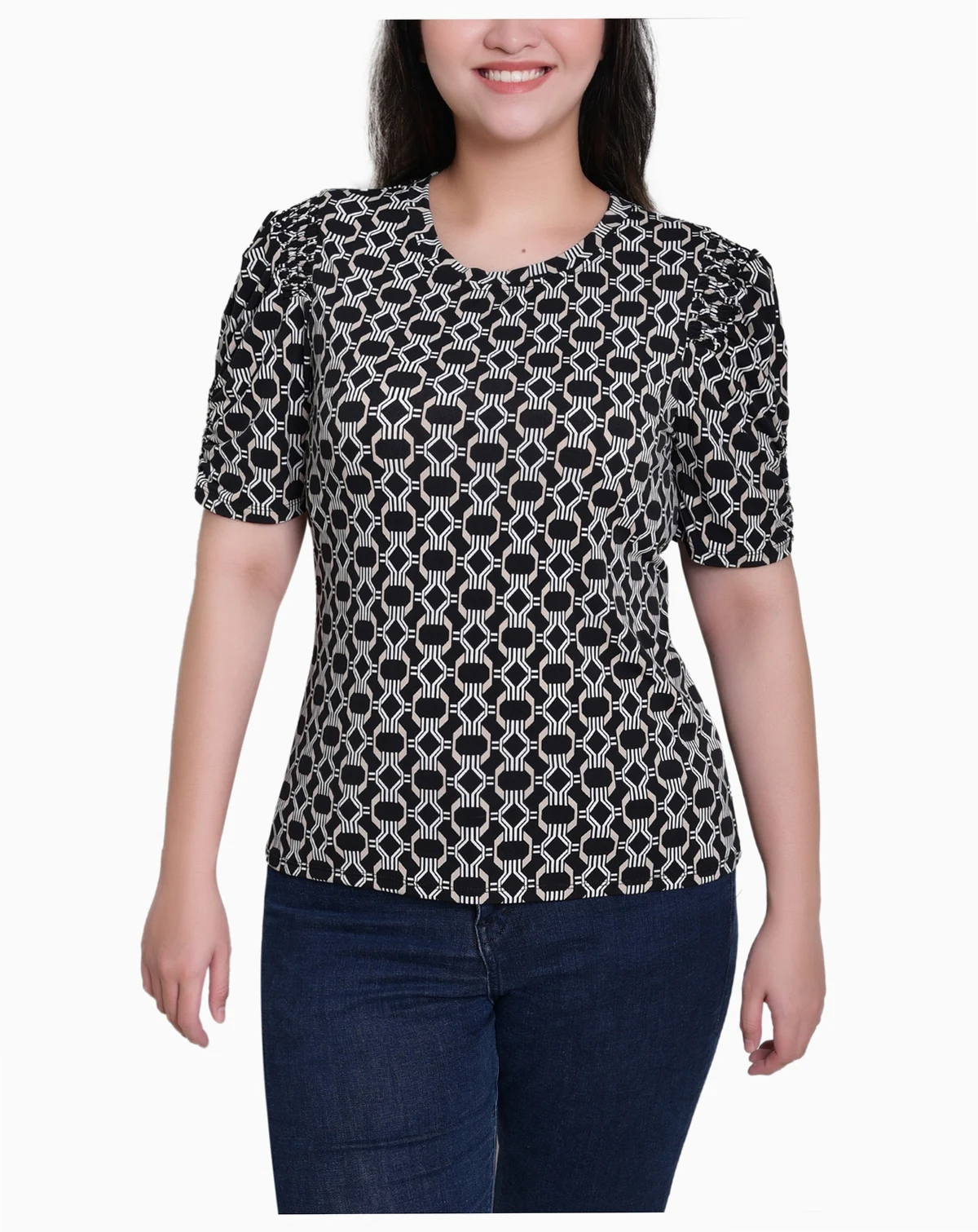 Women's Short Sleeve Scoop Neck Top