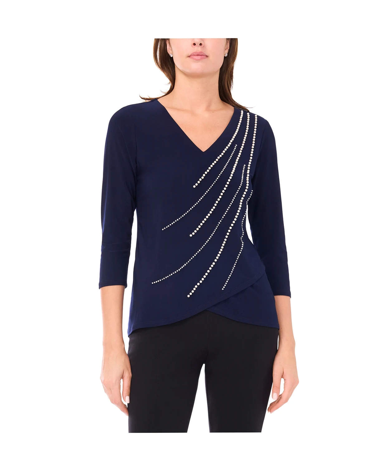 Women's V-Neck Asymmetrical Top