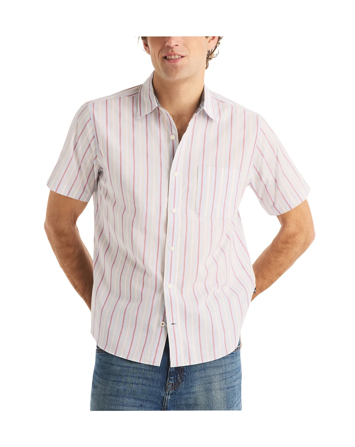 Men's Short-Sleeve Striped Shirt
