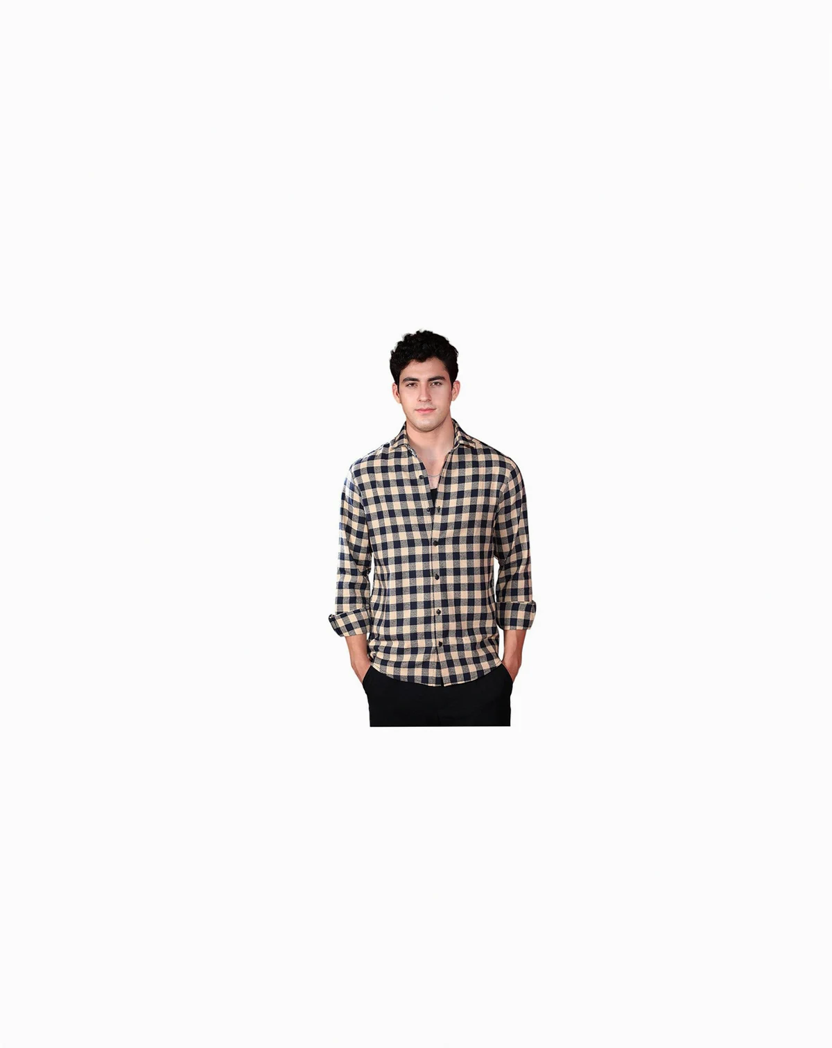 Men's Buff Beige Buffalo Relaxed Shirt