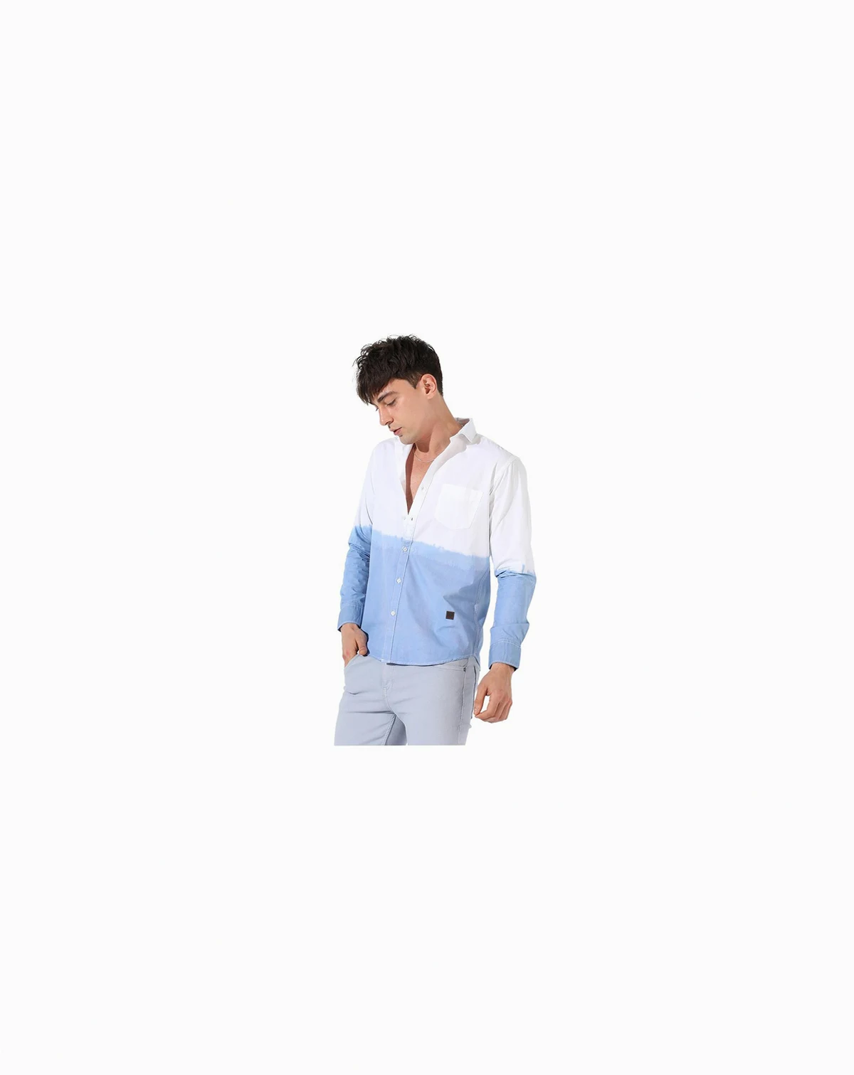 Men's Ombre Contrast Shirt