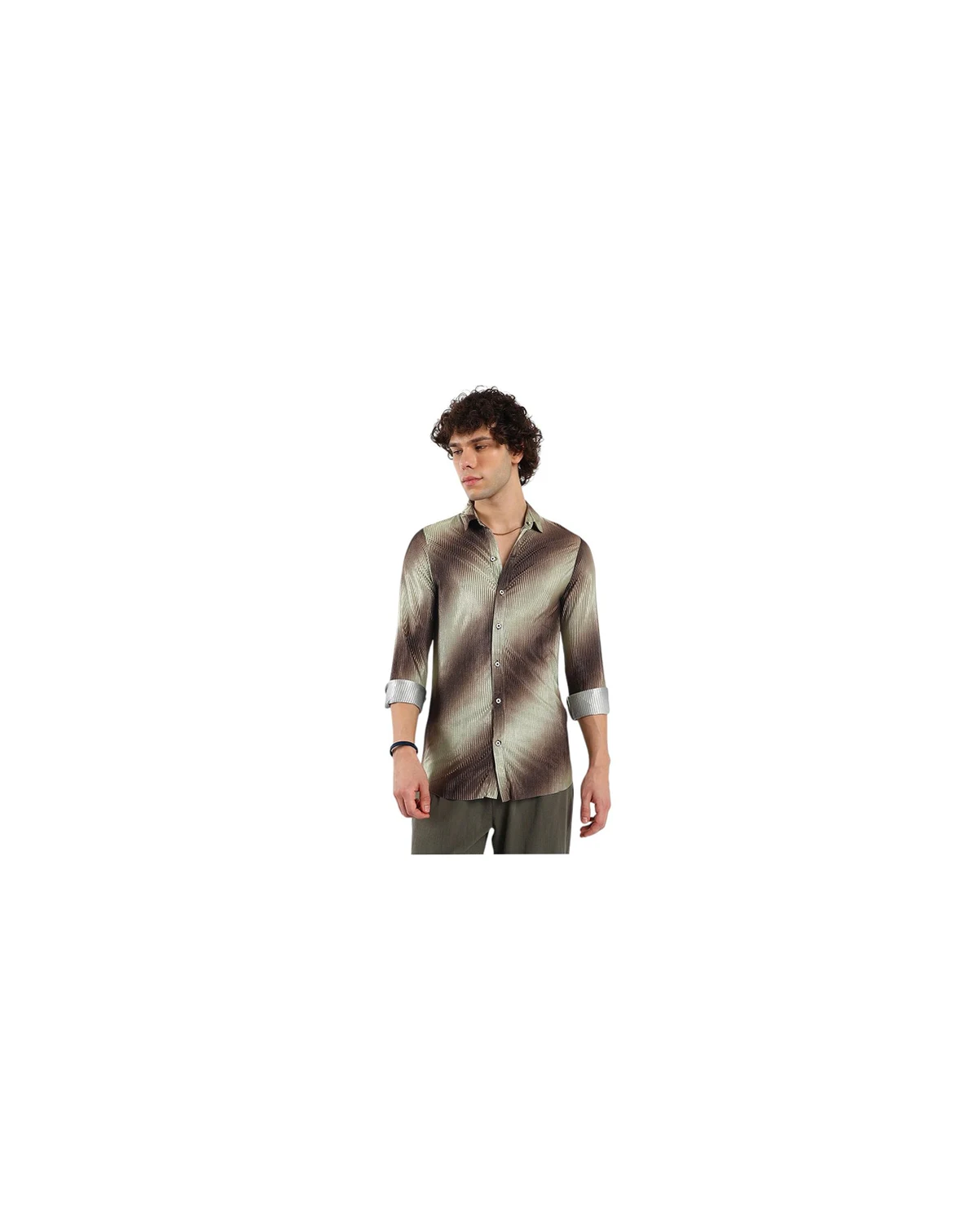 Campus Ombre-Pleated Shirt