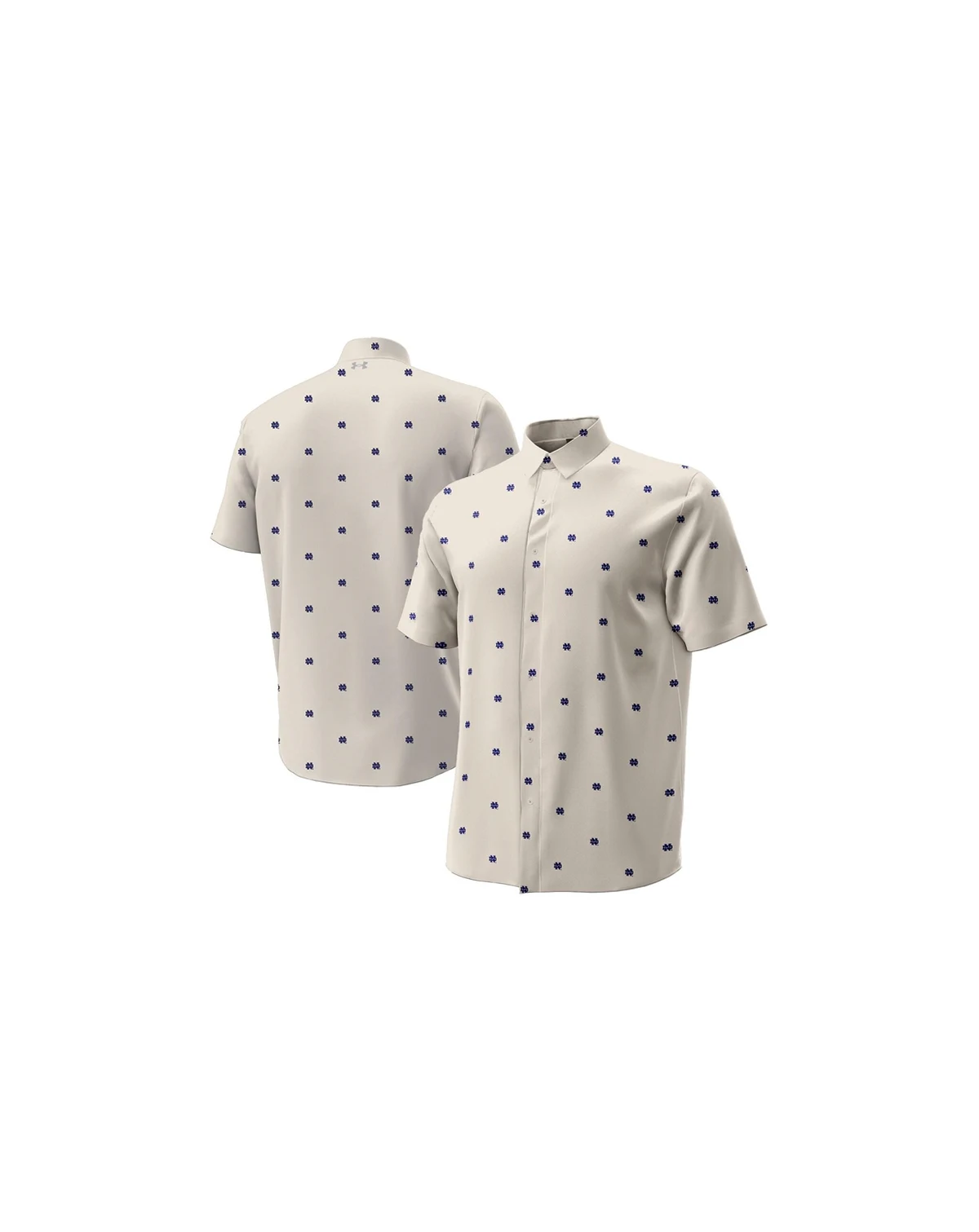 Men's Tan Notre Dame Fighting Irish Gameday ArmourFuse Camp Button-Up Shirt