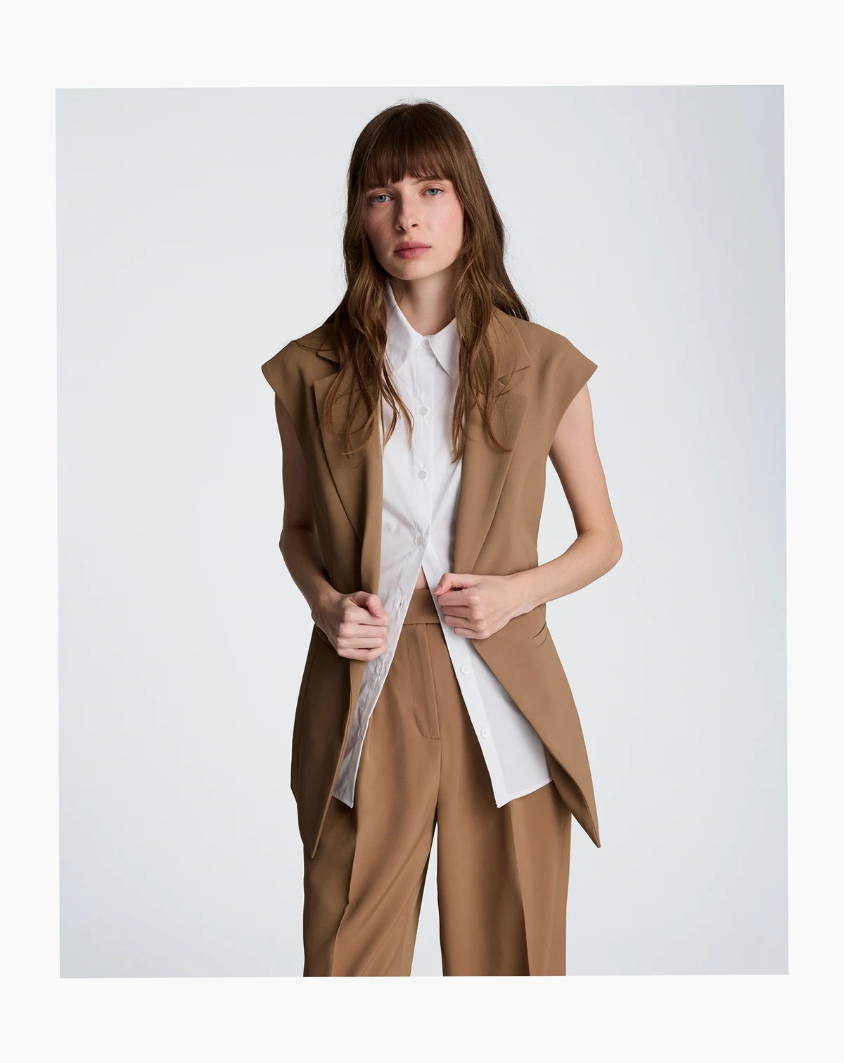 Women's Luxe Twill Sleeveless Vest