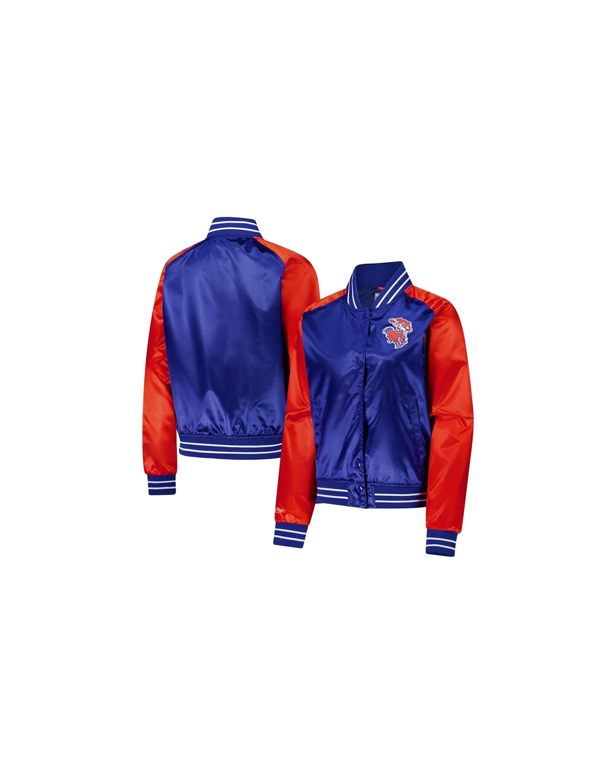 Women's Royal Denver Broncos Team 2.0 Satin Raglan Full-Snap Jacket
