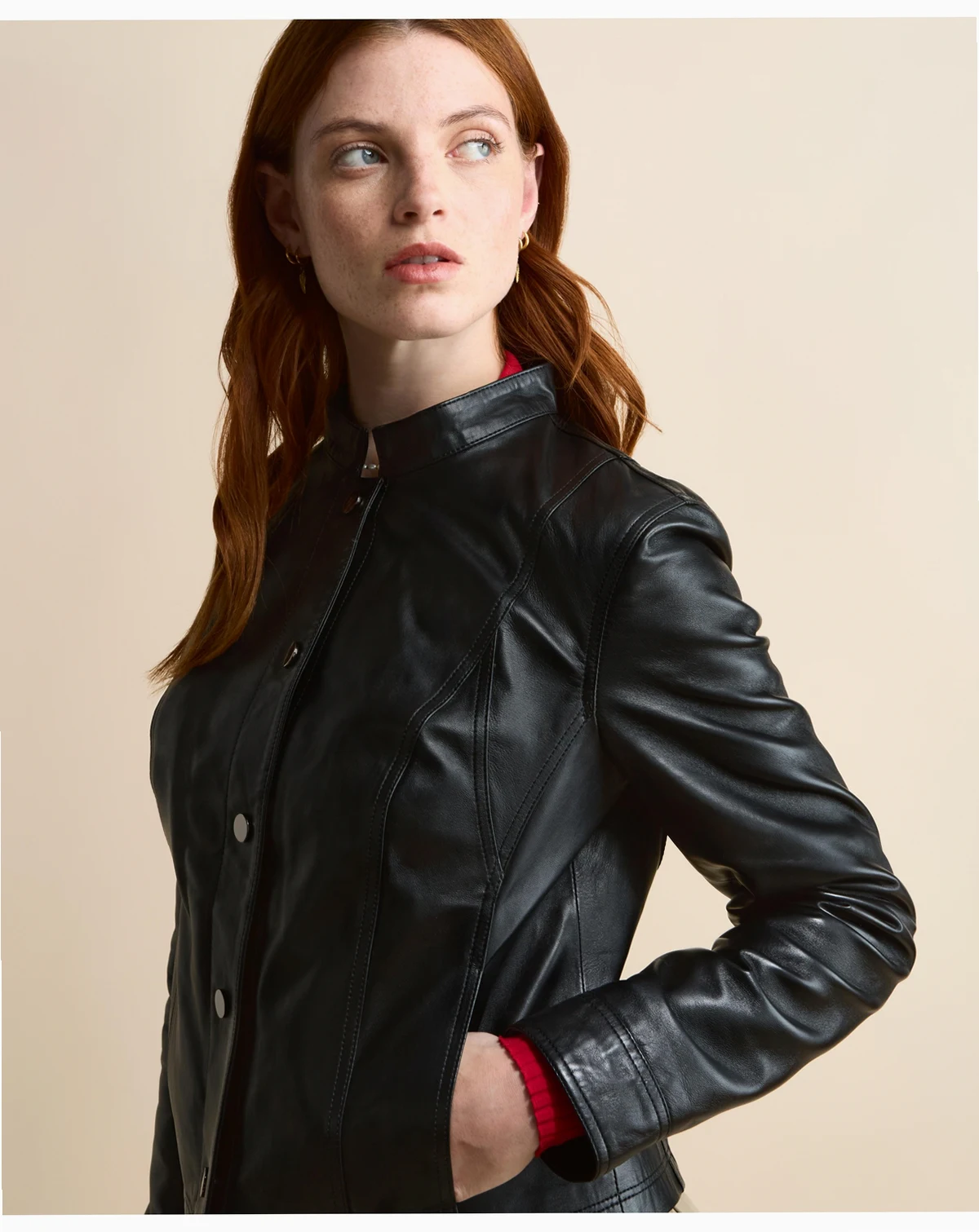 Women's Leather Bomber Jacket, Created for Macys