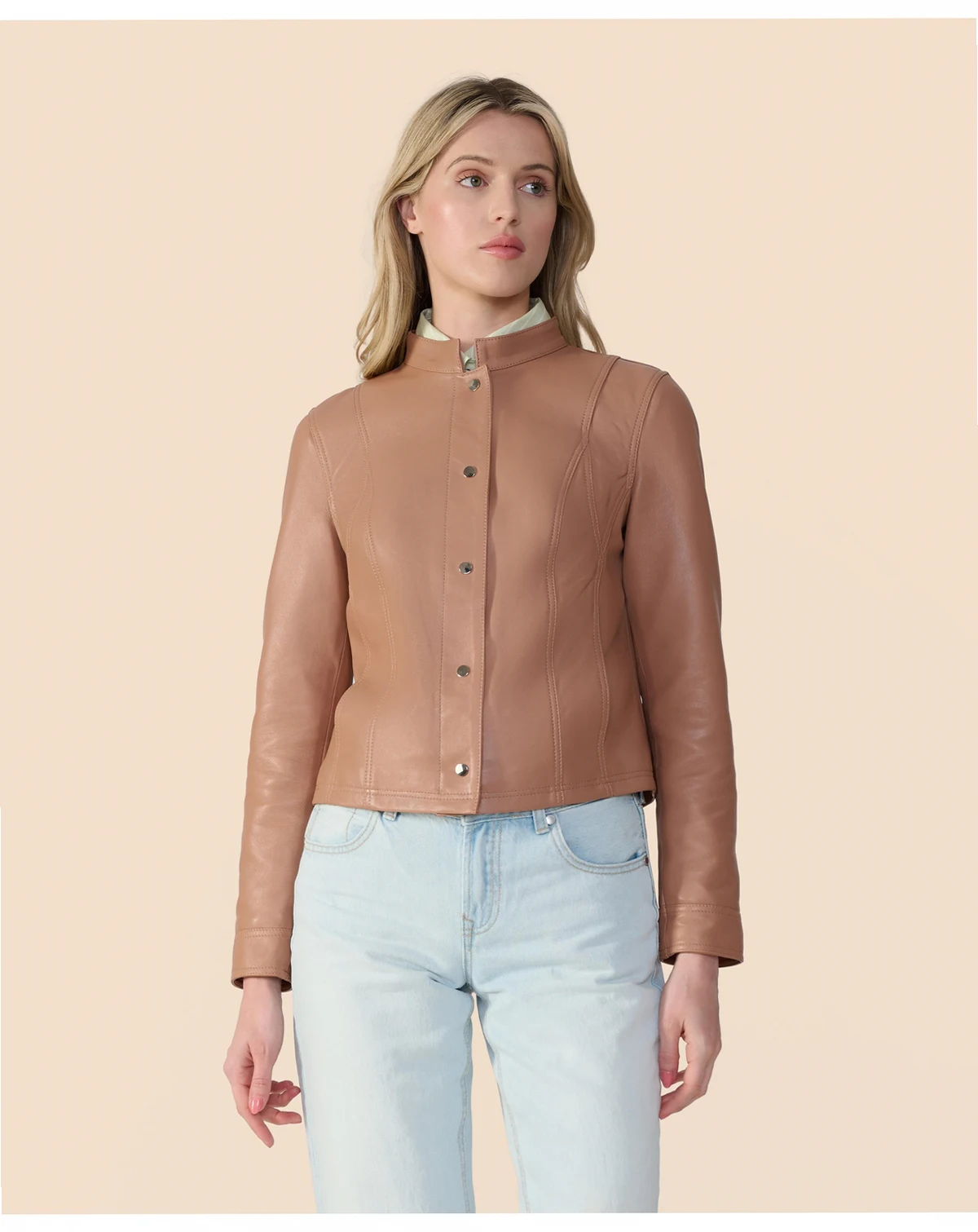 Women's Leather Bomber Jacket, Created for Macy s