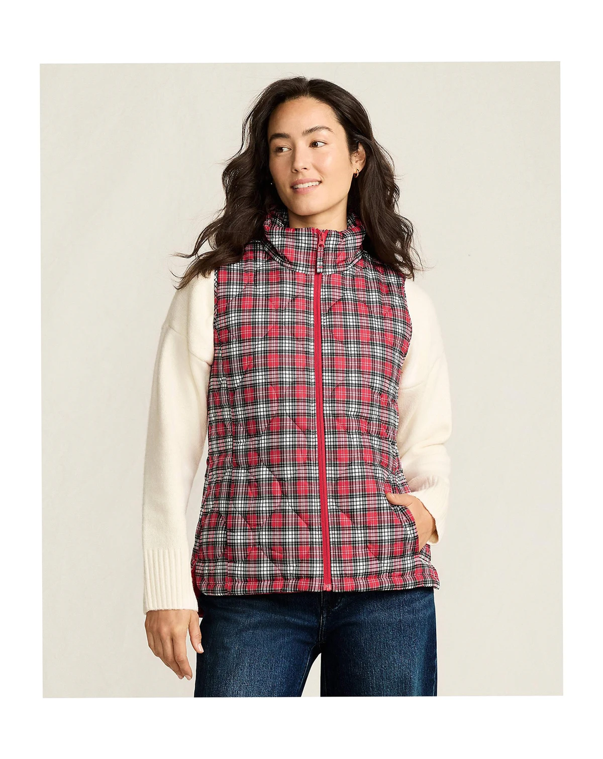 Women's Tall Print FeatherFree Quilted Insulated Vest