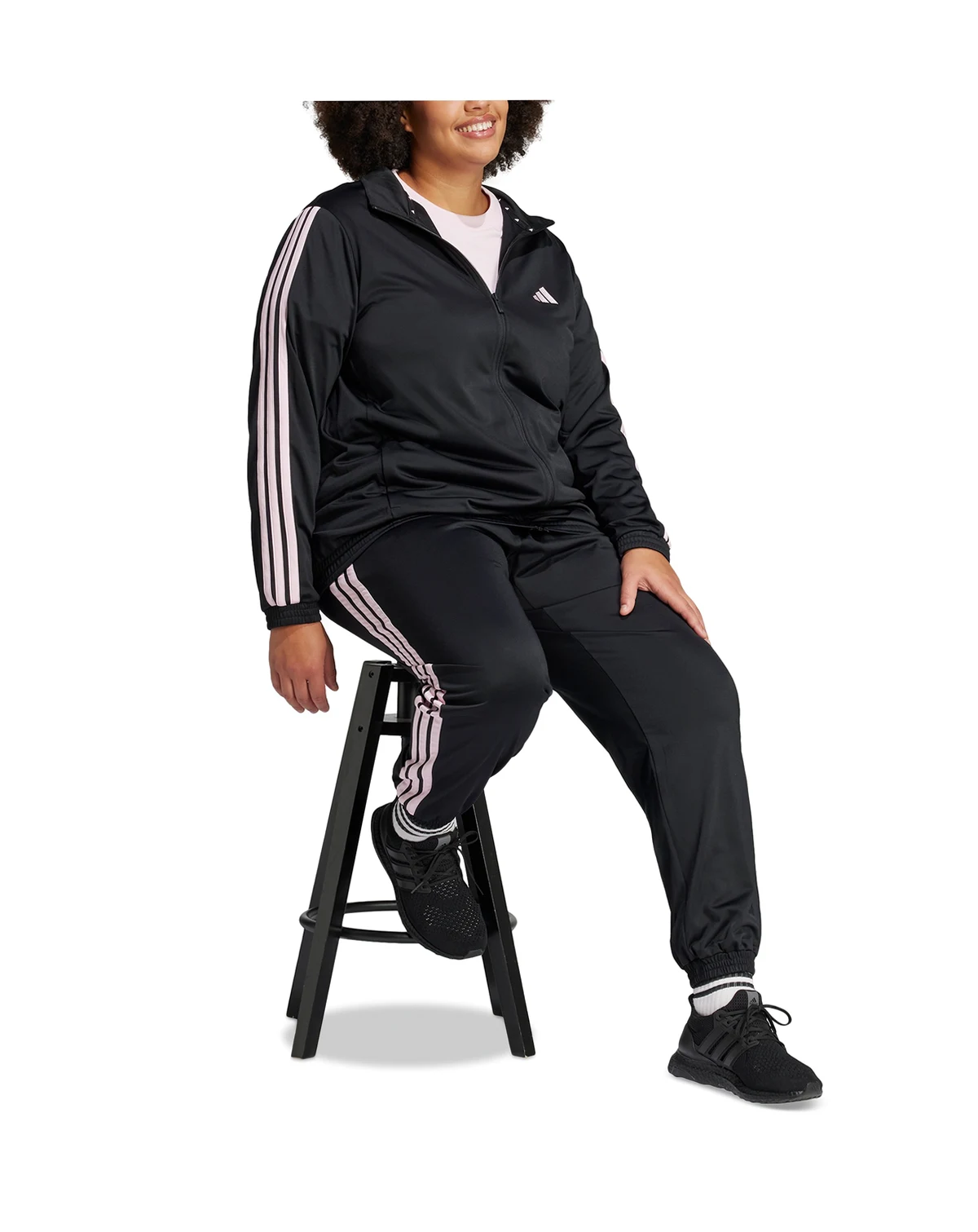 Plus Size Essentials Tricot Three Stripes Track Jacket