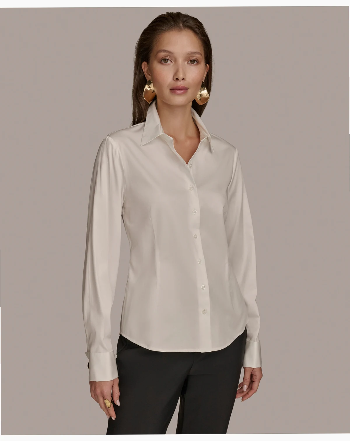 Women's Wrist-Hardware Button-Down Shirt