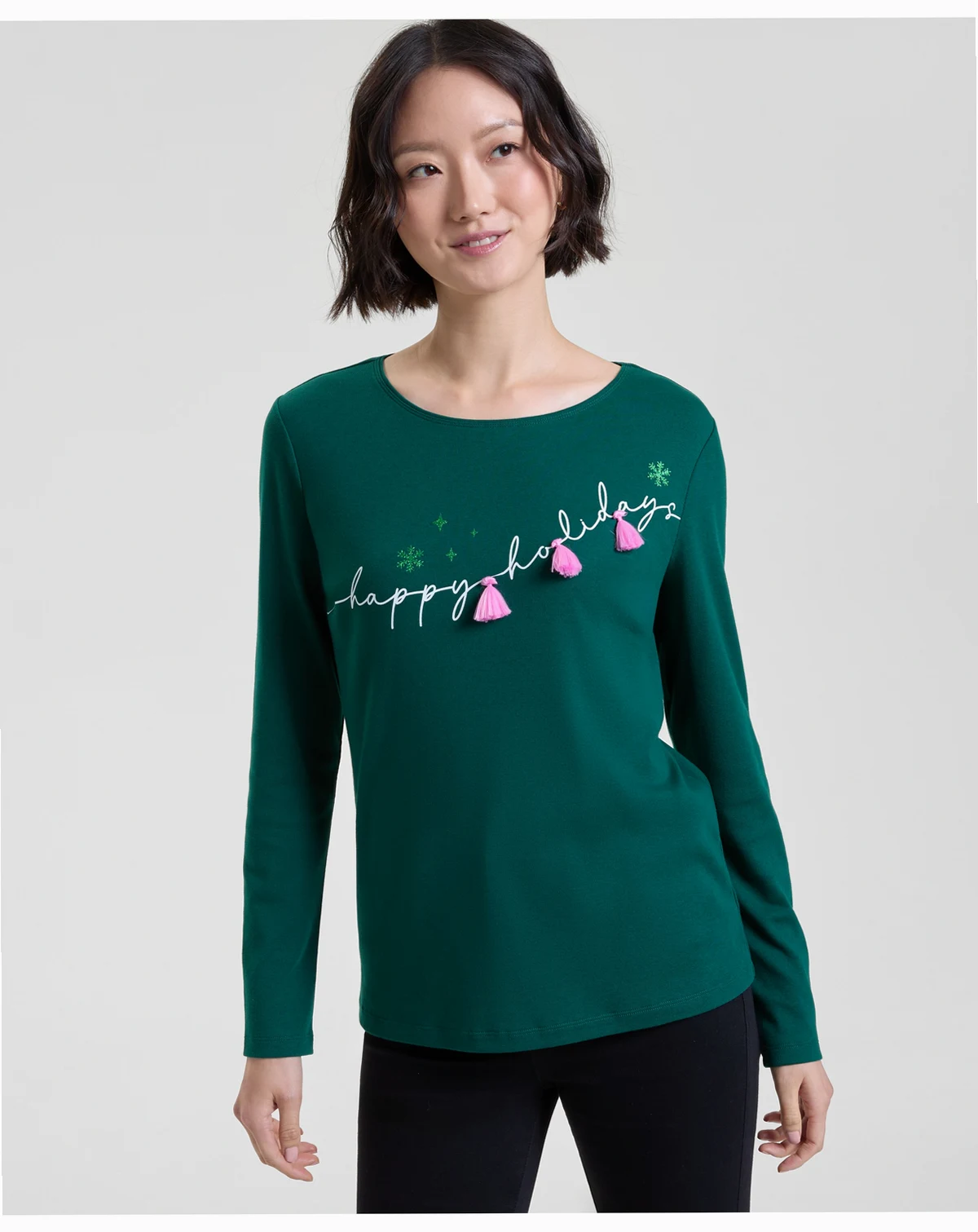 Women's Festive Moment Long-Sleeve Top, Macy's Exclusive