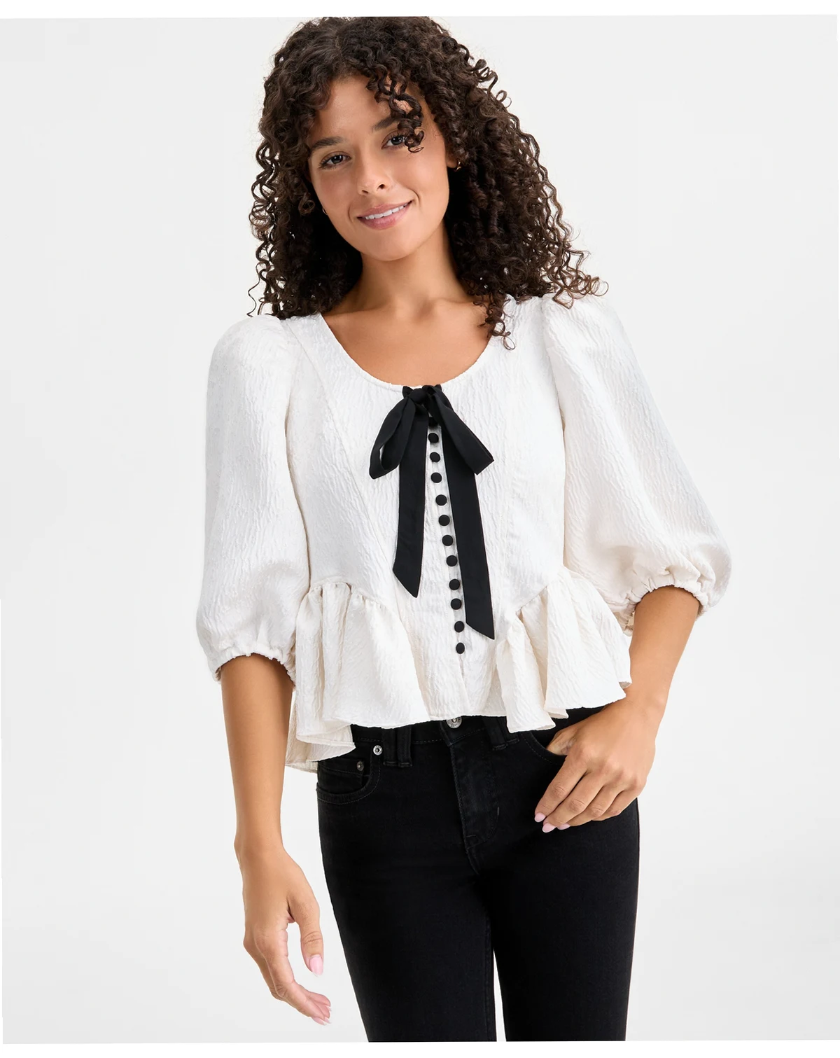 Women's Scoop Neck Pamela Bow Top