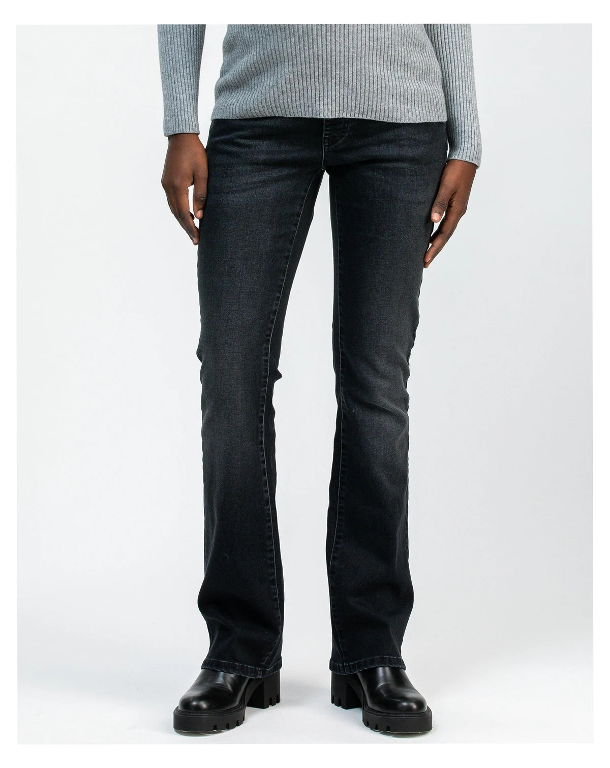 Maternity Slim Bootcut Jeans with Elastic Waistband