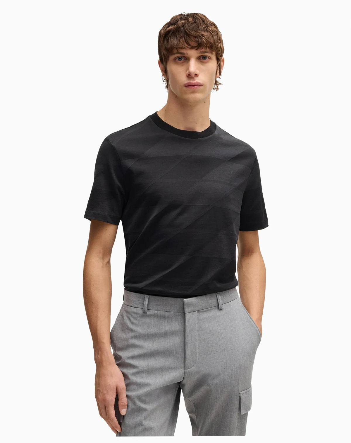 Men's Two-Tone Jacquard T-Shirt