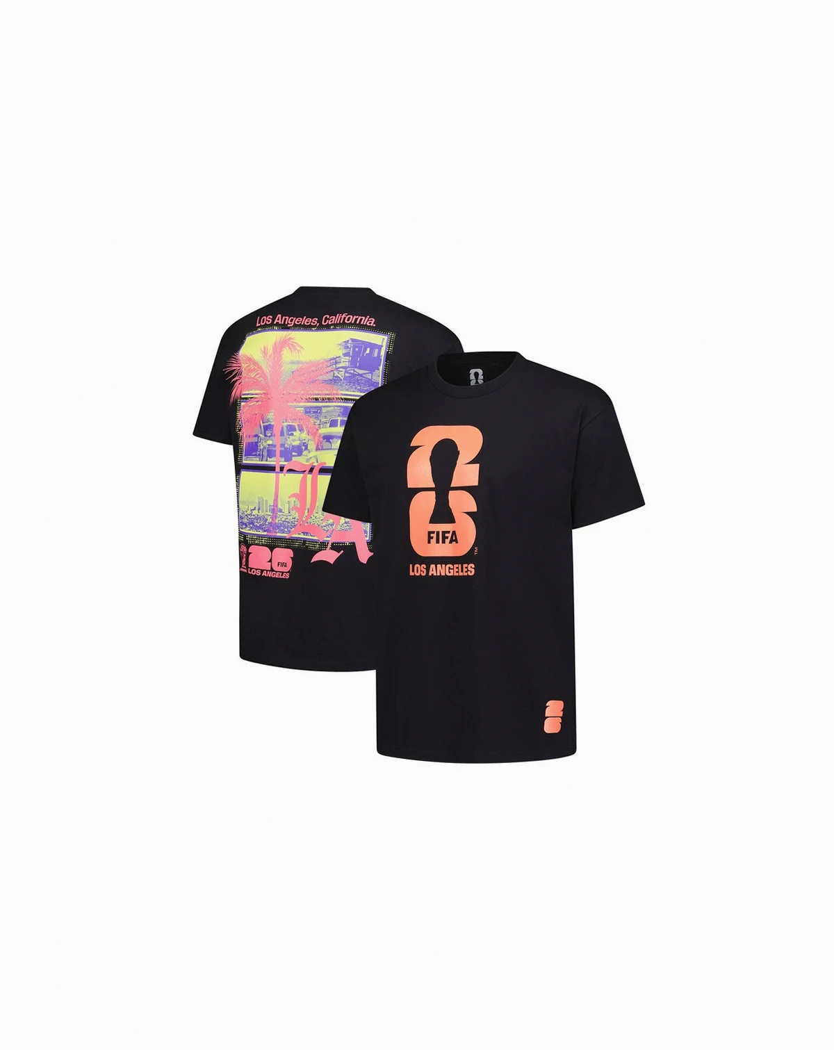 Men's Black 2026 FIFA World Cup Los Angeles Host City Local Oversized T-Shirt