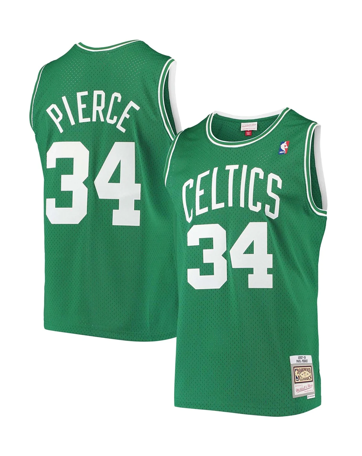 Men's Paul Pierce Kelly Green Boston Celtics Hardwood Classics Swingman Jersey