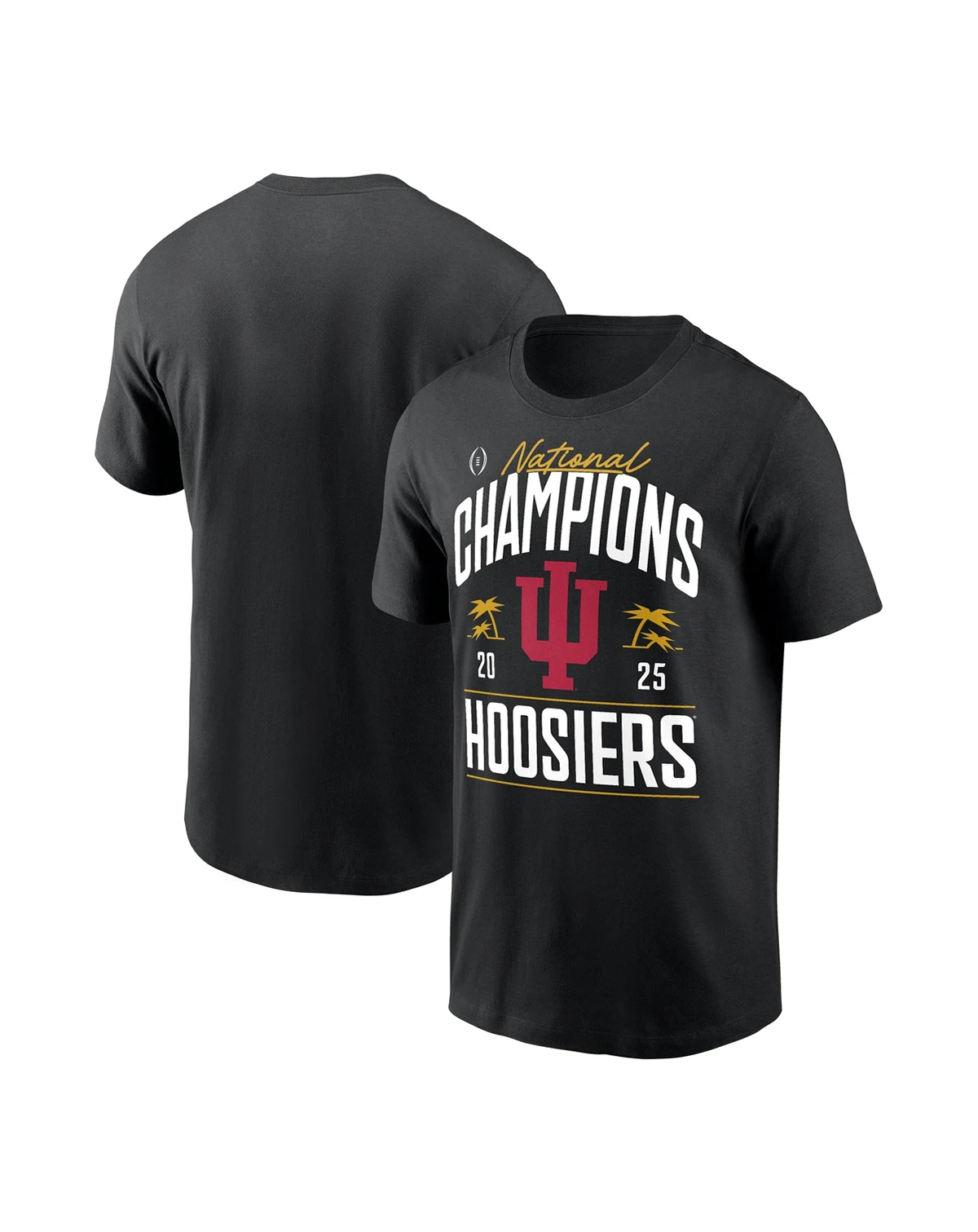 Men's Black Indiana Hoosiers 2025 College Football Playoff National Champions Replica Locker Room T-Shirt