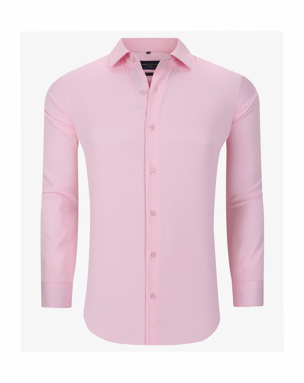 Men's Solid Slim Fit Wrinkle Free Stretch Long Sleeve Button Down Shirt
