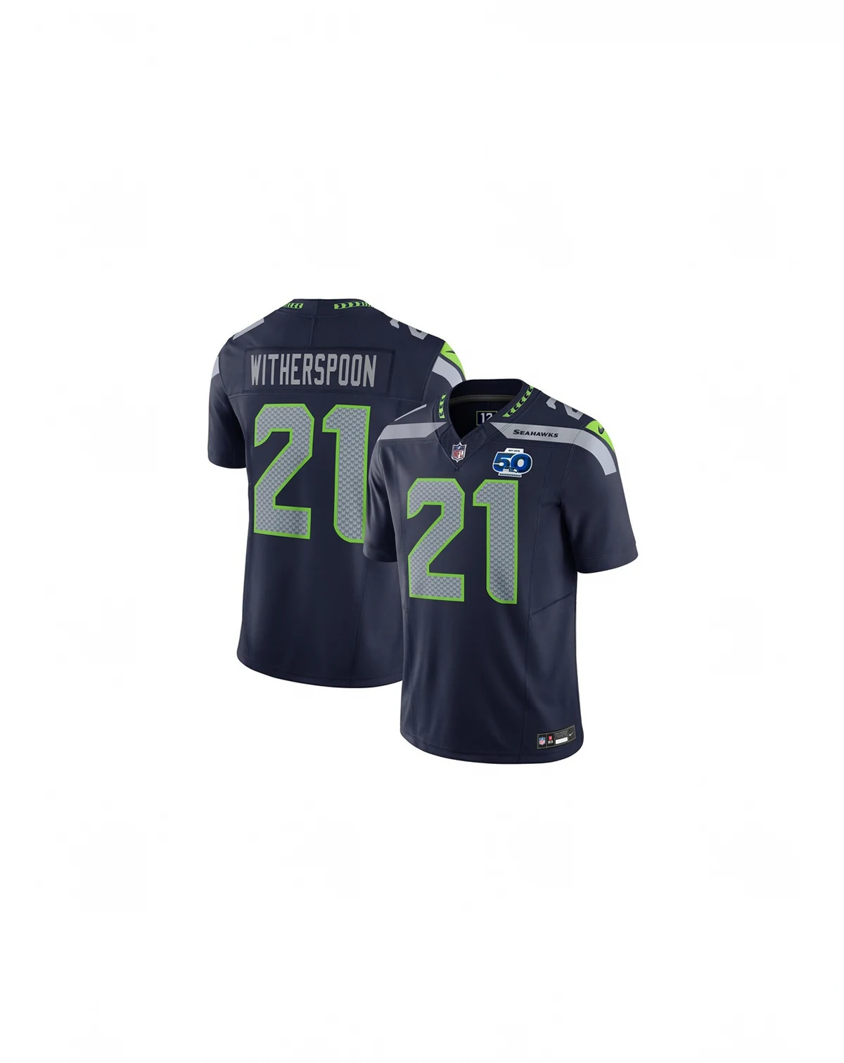 Men's Devon Witherspoon College Navy Seattle Seahawks Team 50th Season Vapor F.U.S.E. Limited Jersey