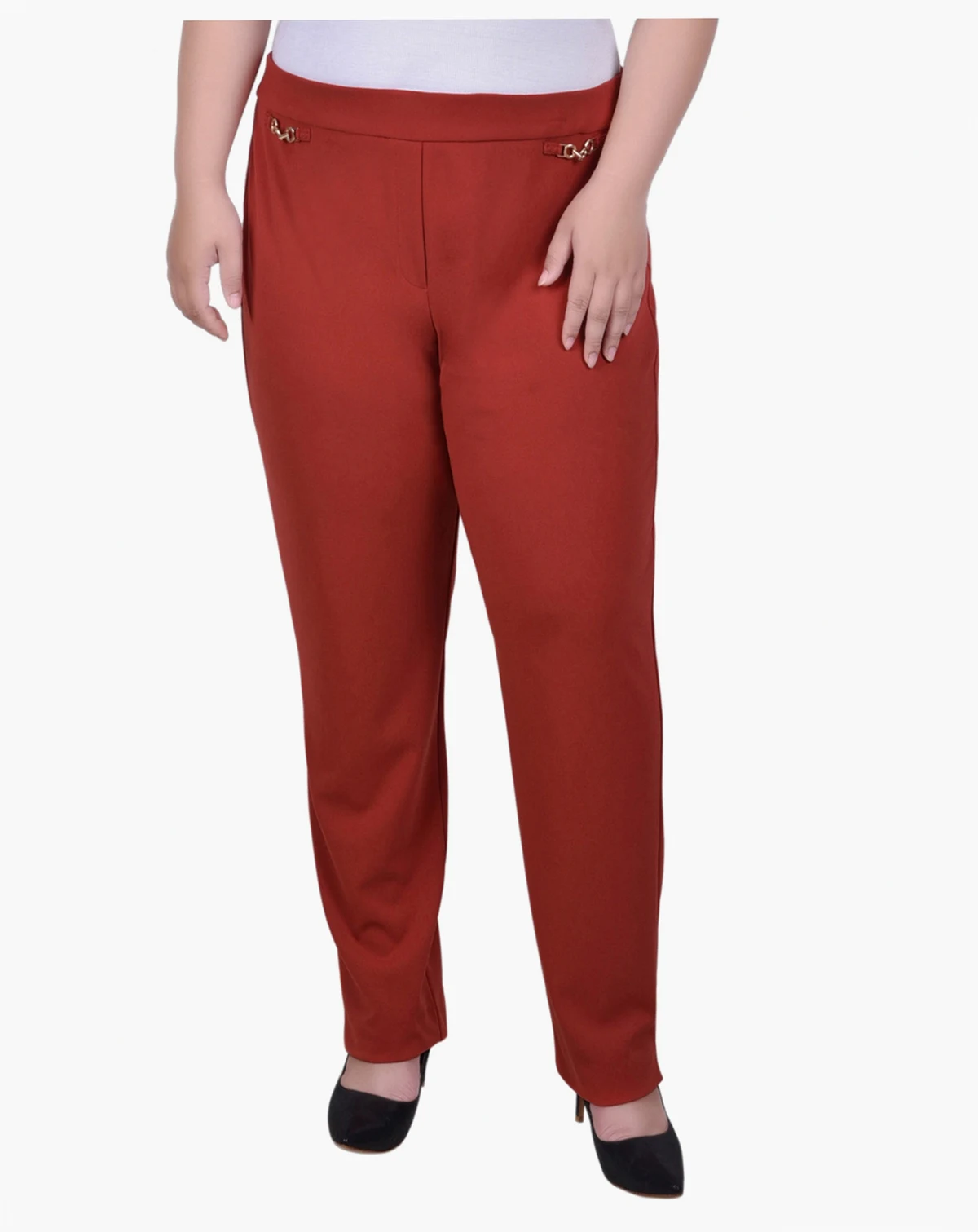 Plus Size Scuba Crepe Ankle Pant