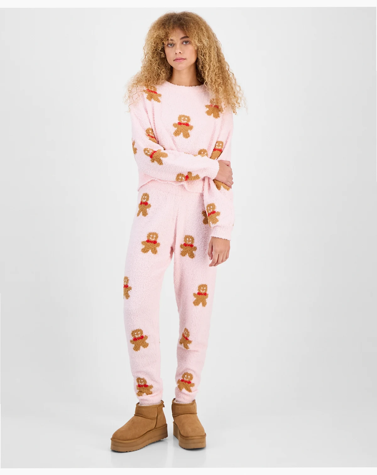 Juniors' Teddy-Knit Jogger Pants