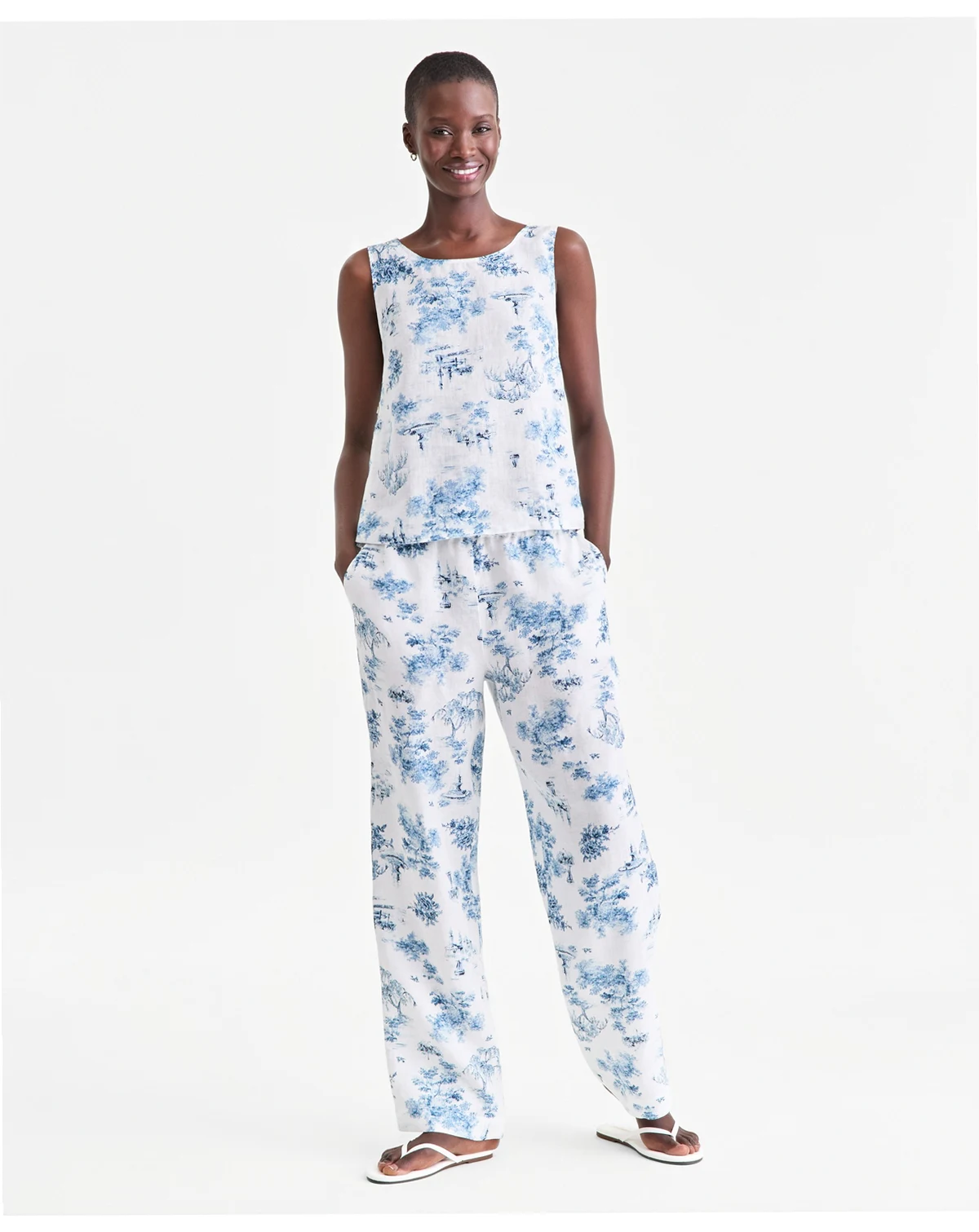 Women's 100% Linen Sleeveless Top, Macy's Exclusive