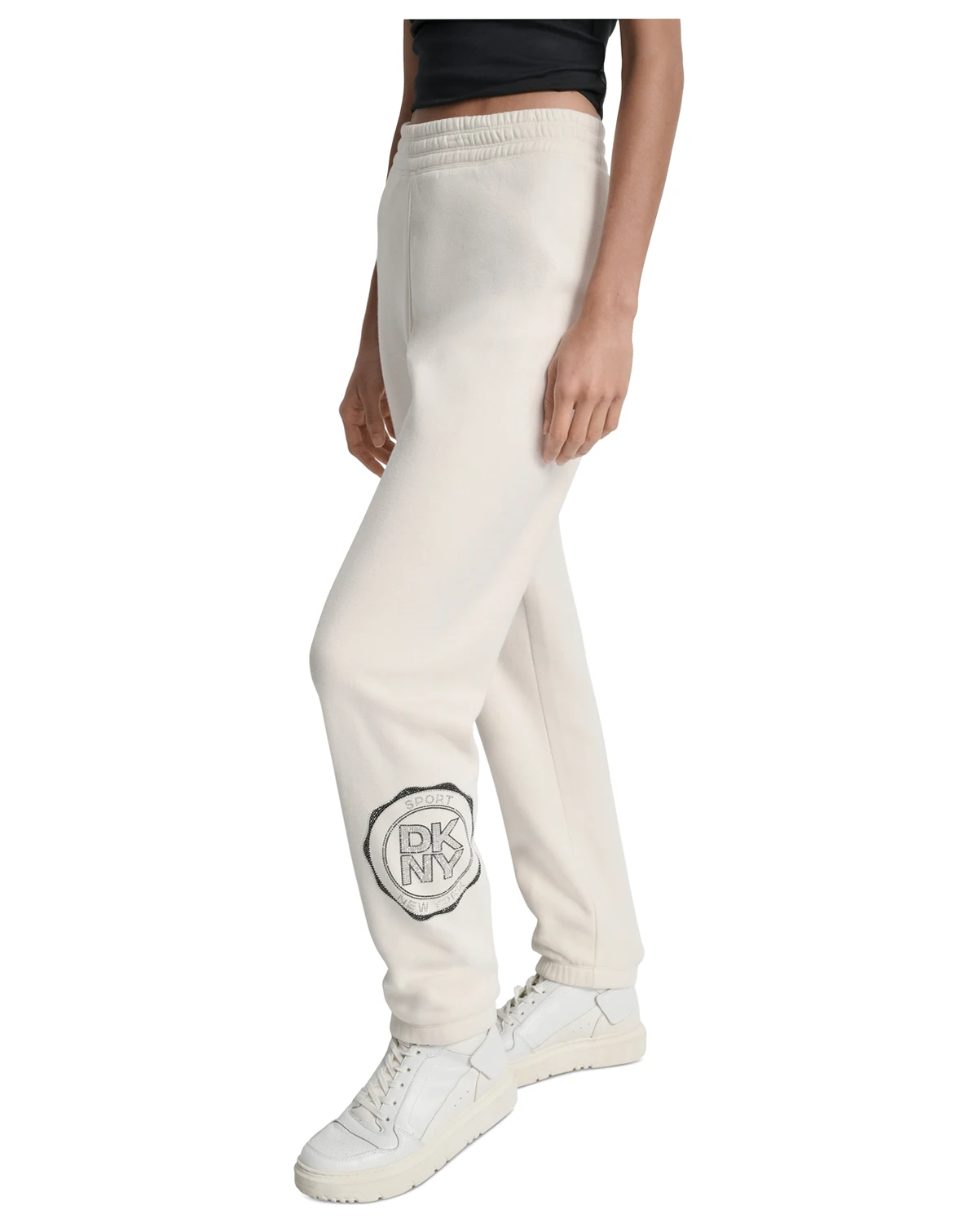 Women's Embellished Medallion-Logo Joggers