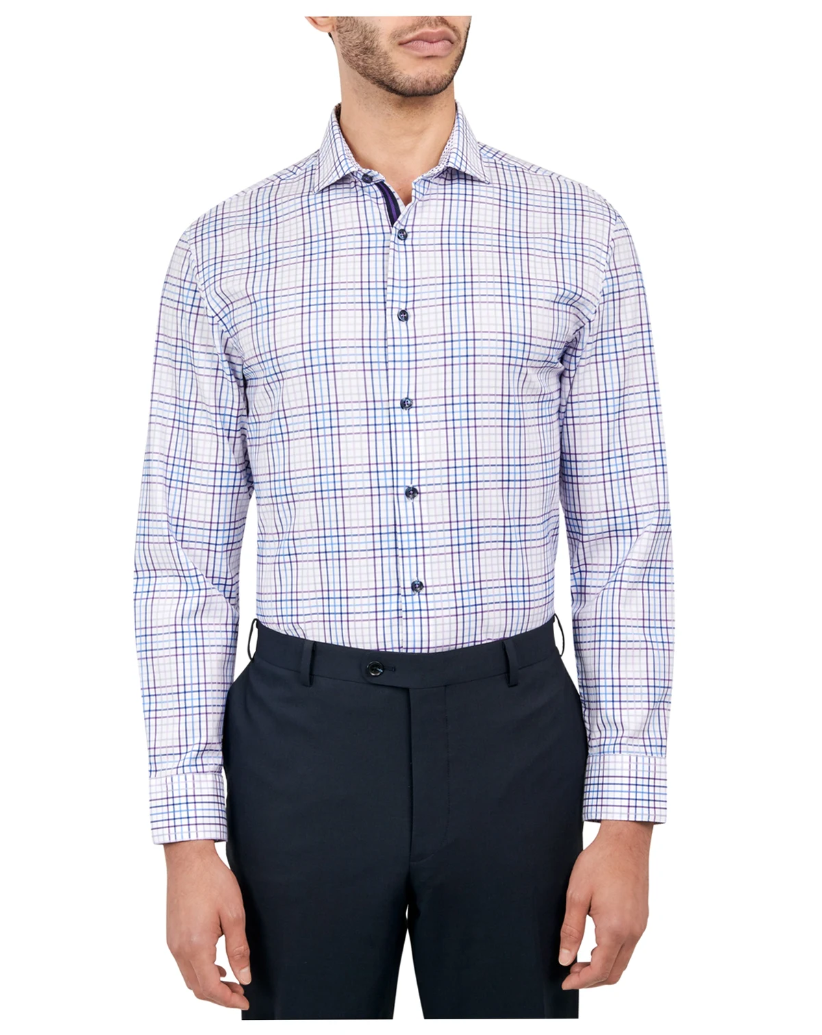 Men's Dobby Check Dress Shirt